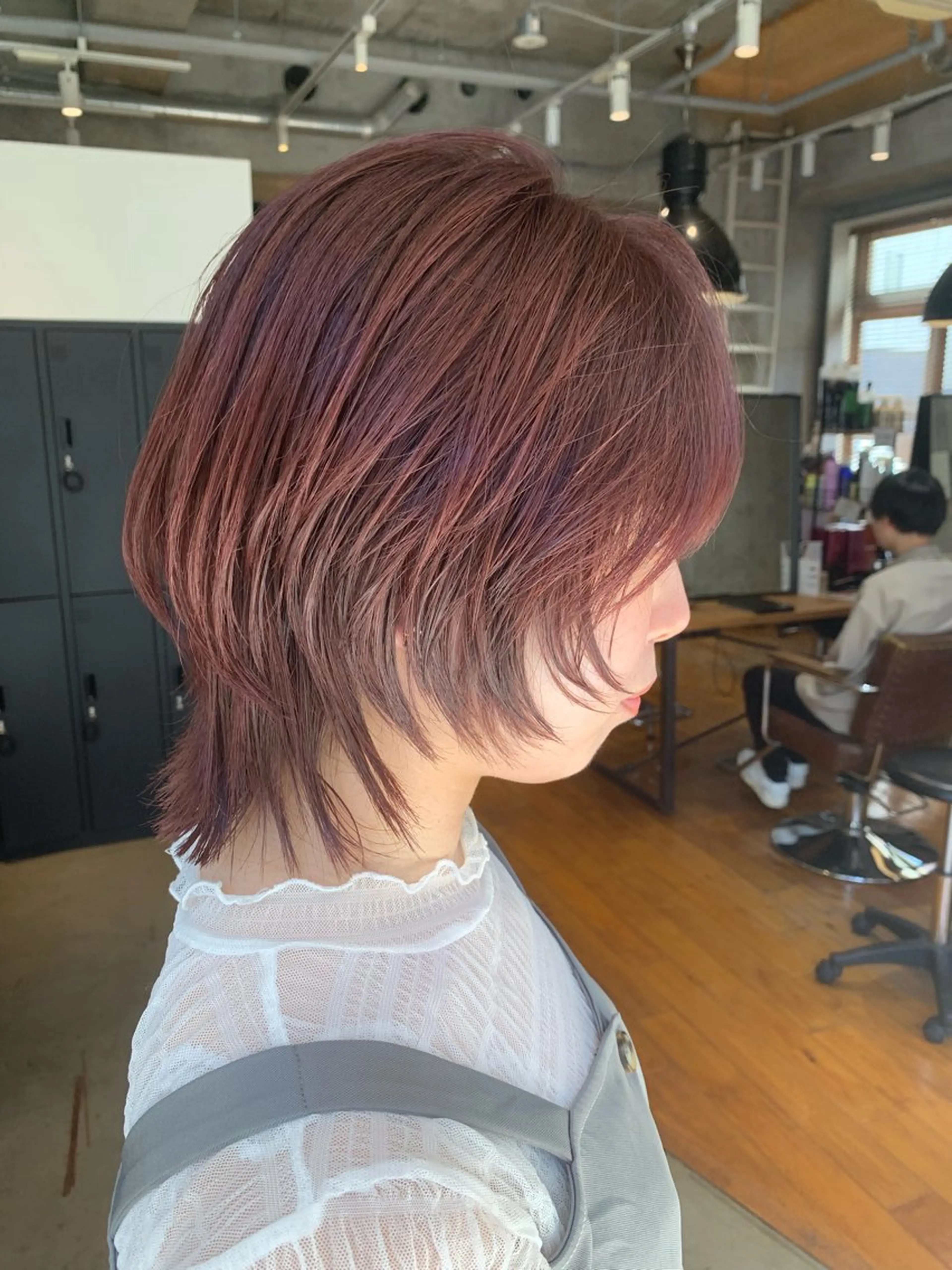 ショート カラー ボブパーマ 艶カラー/横山大樹のヘアスタイル