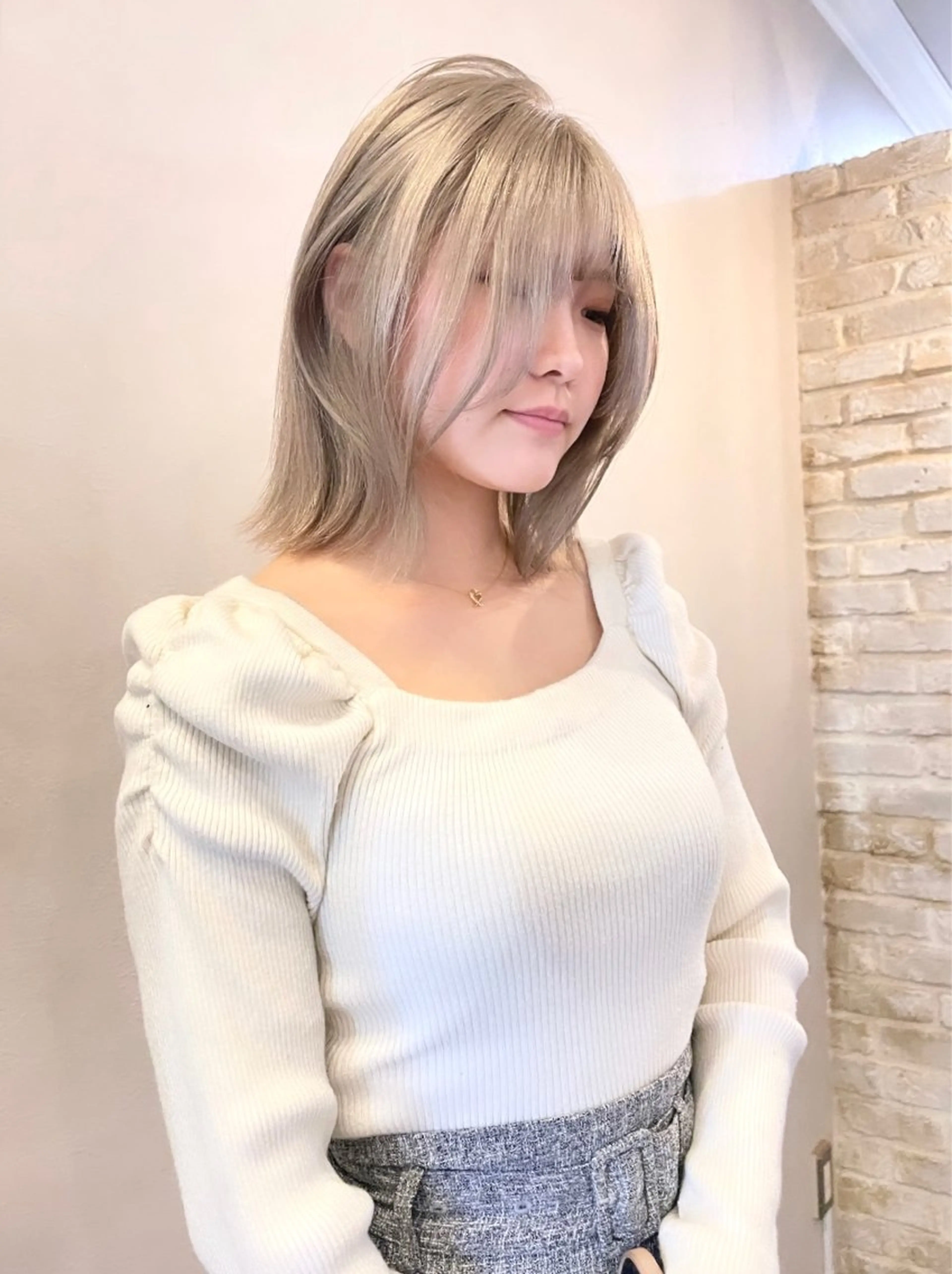 ミディアム カラー カット ヘアカラー Peg.hair所属・柔らかhair🤍 Rinaのヘアスタイル