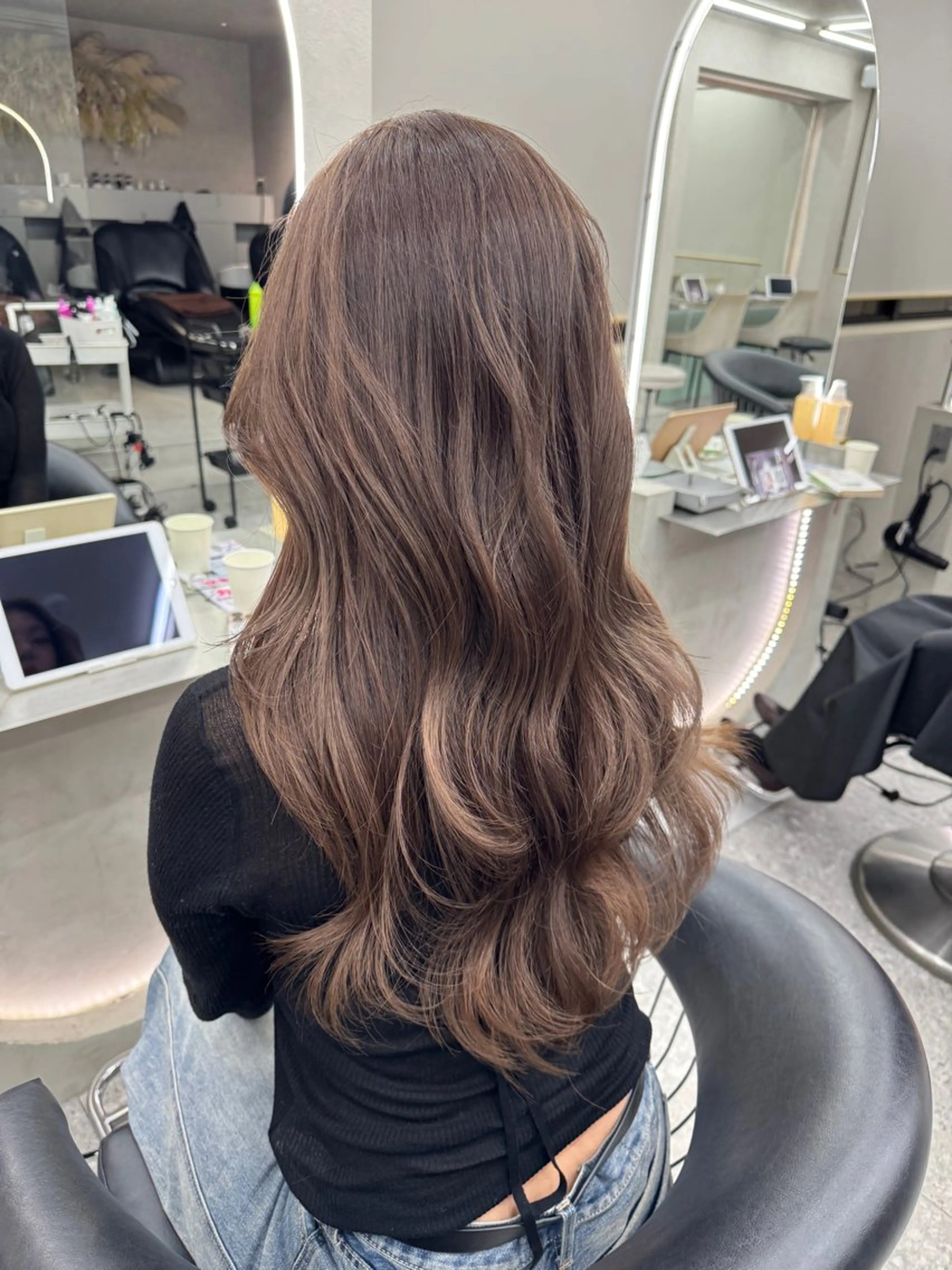 セミロング カット ヘアカラー 顔周り🇰🇷ロンド レイヤー✨カジワラのヘアスタイル