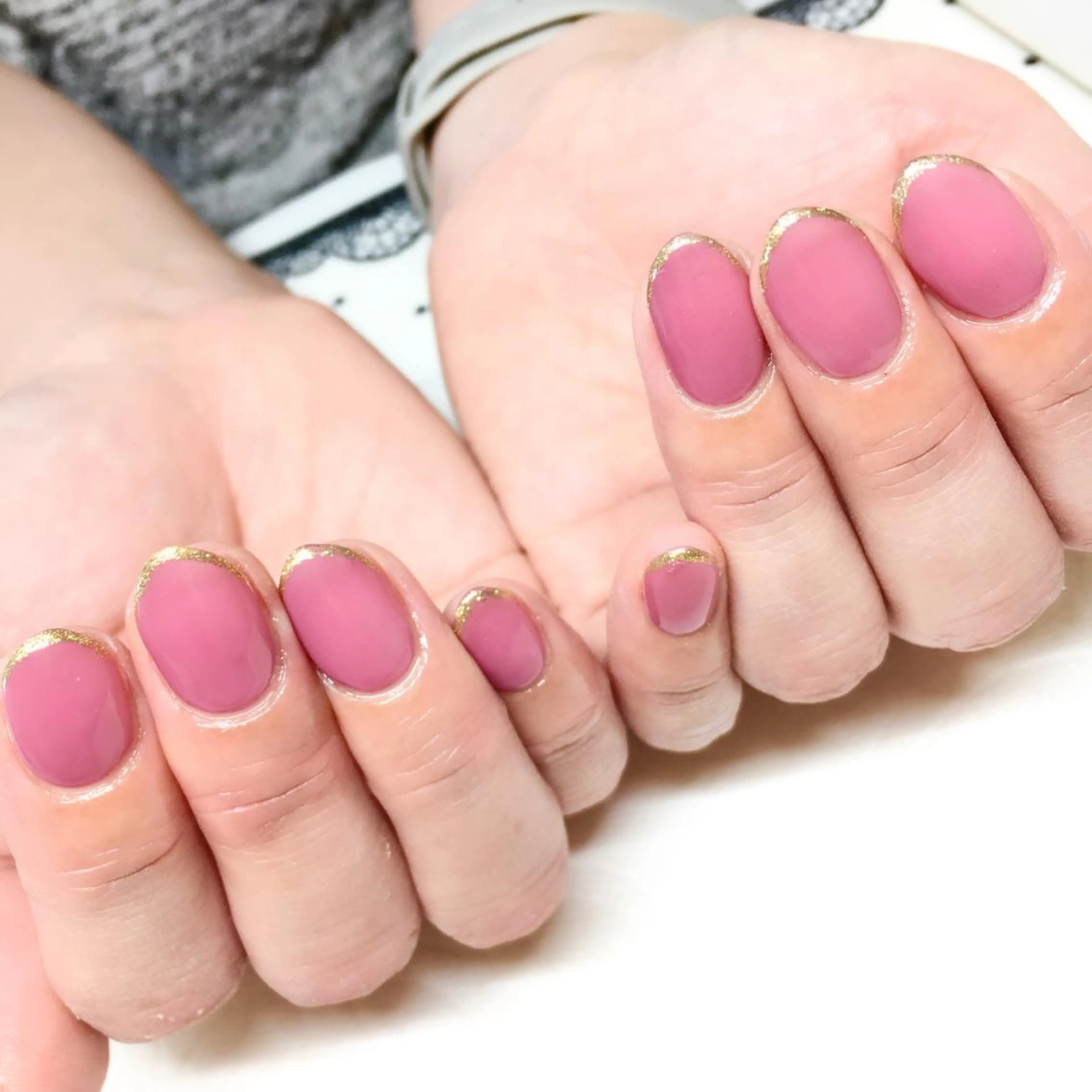 ネイル フレンチネイル ワンカラーネイル clover nailのネイルデザイン