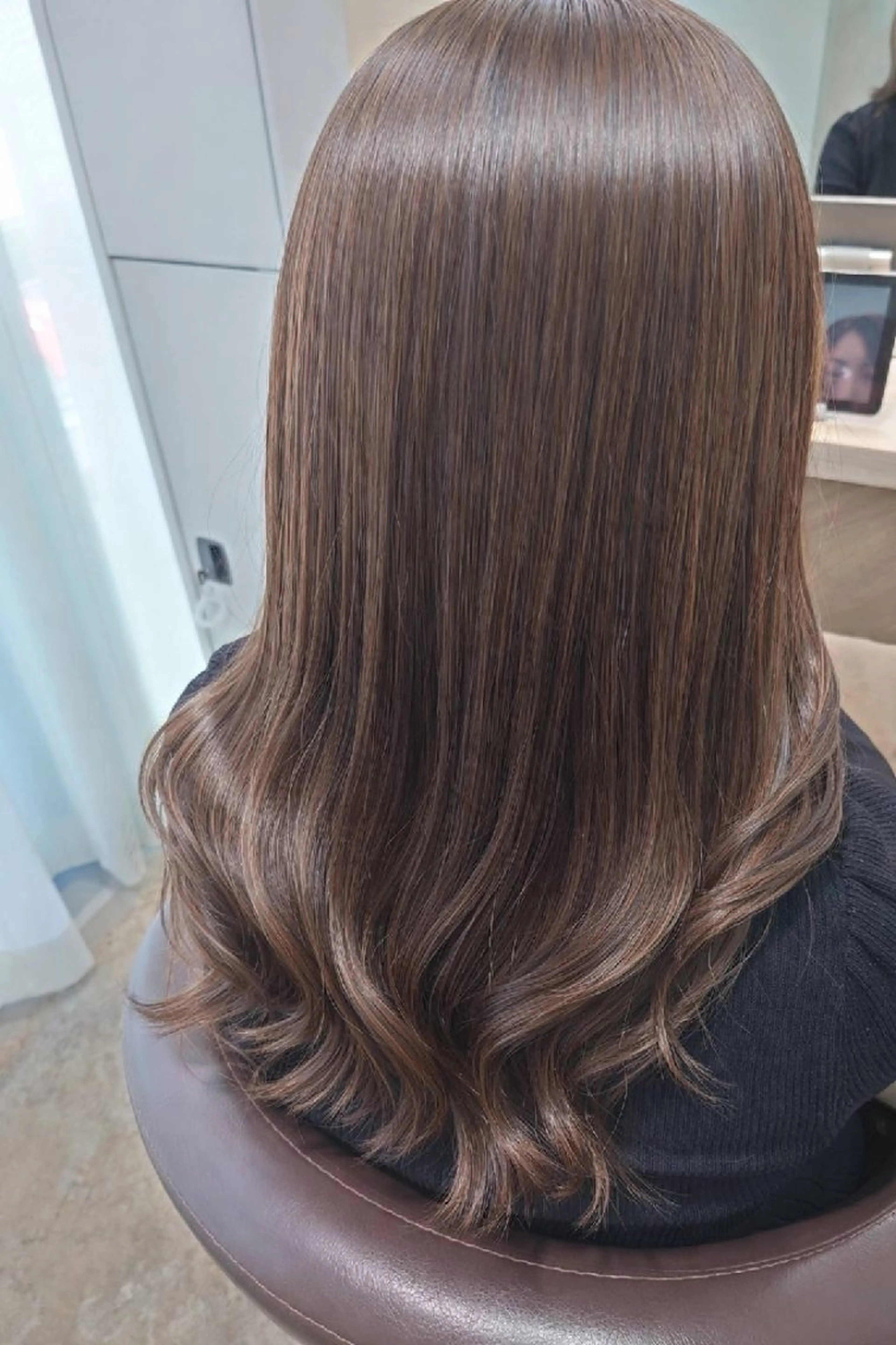 ロング ケアカラー 縮毛矯正✨艶髪 シノハラ✨髪質改善のヘアスタイル