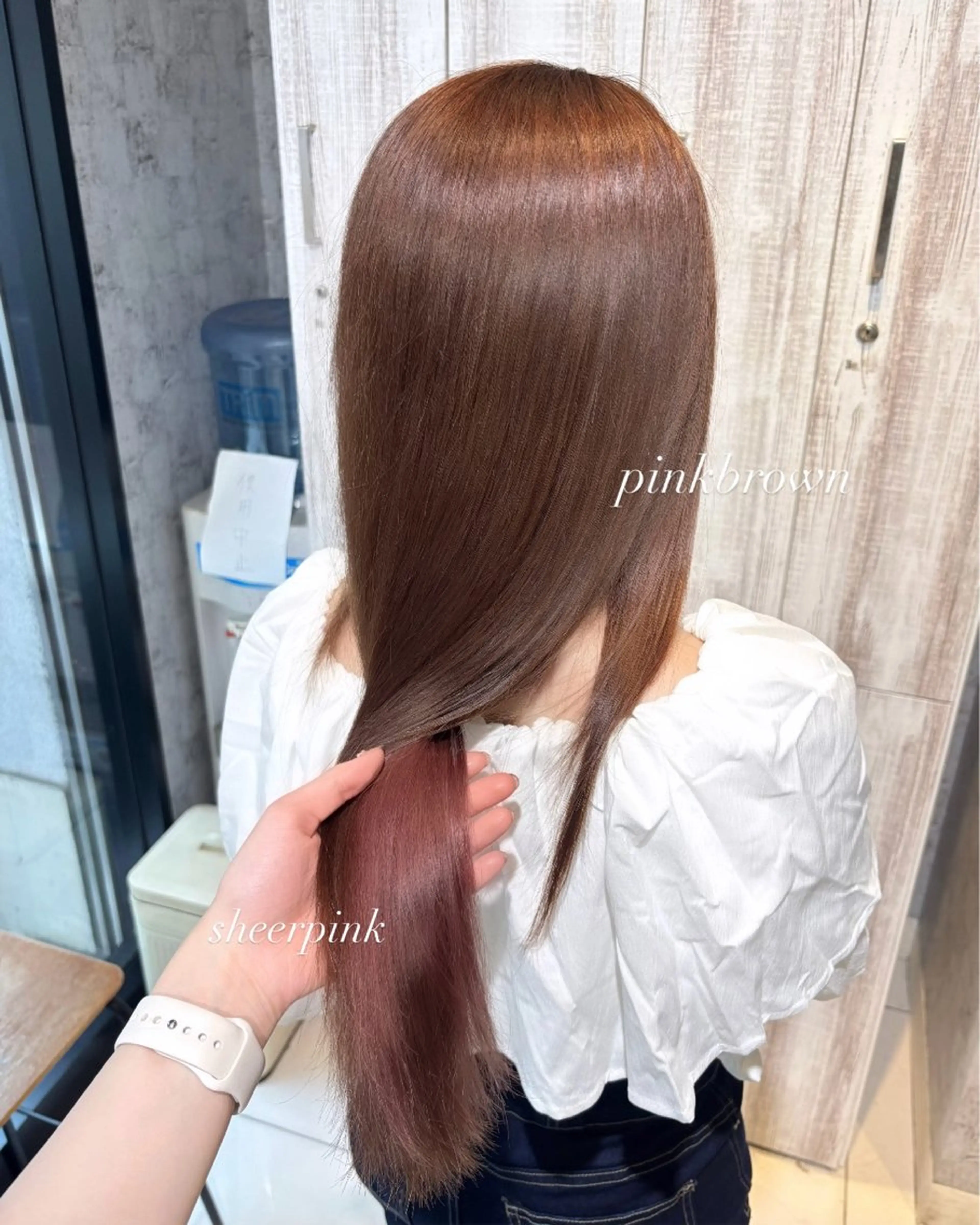 ロング カラー ブリーチ ブラウンカラー ダブルカラー ピンクカラー ピンクブラウン ヘアカラー ダブルカラー🎀 / 髪質改善🪞✨/伽音のヘアスタイル