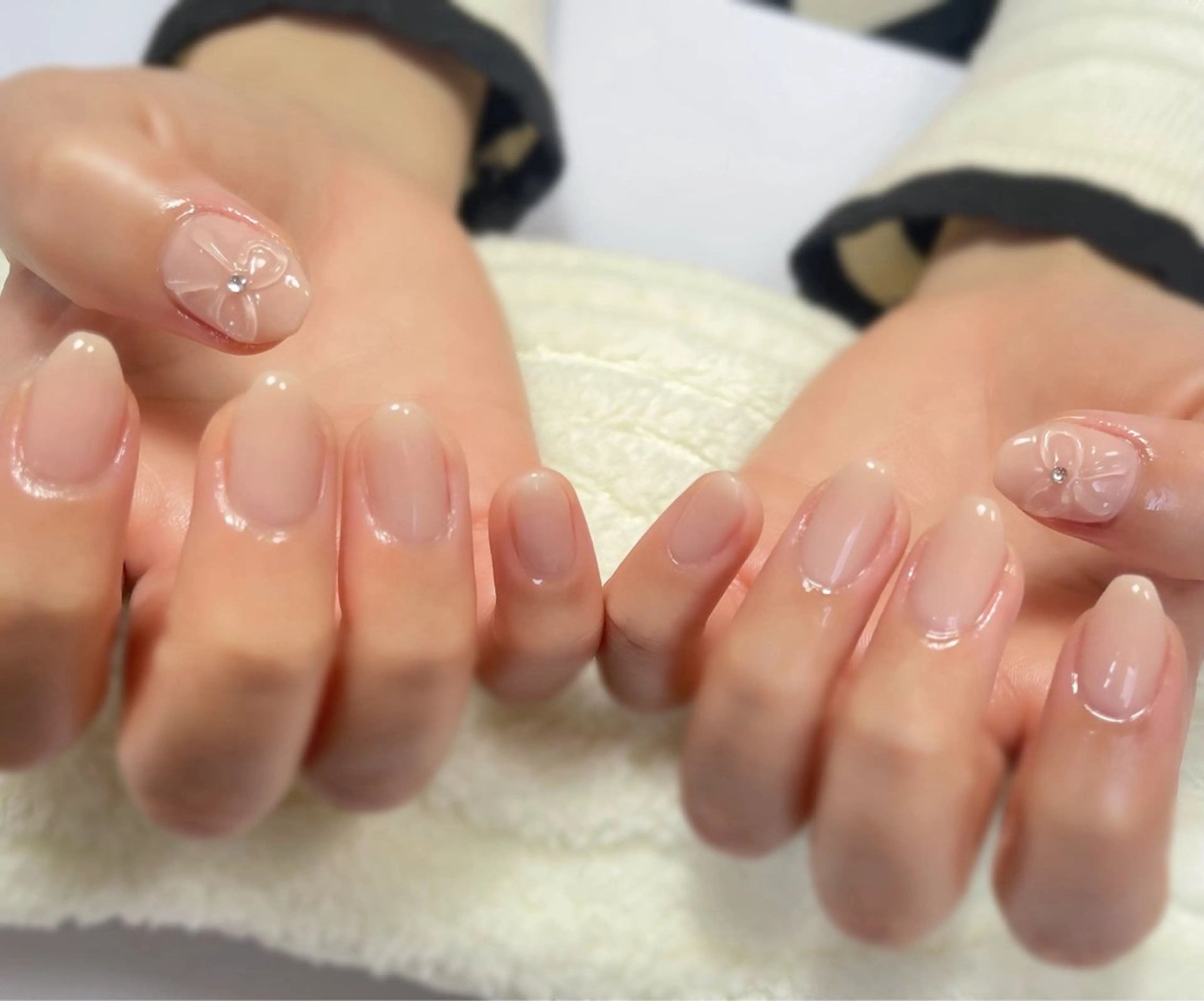 ネイル アートネイル リボン ハンドネイル Chicchi 加茂宮駅徒歩3分のネイルデザイン