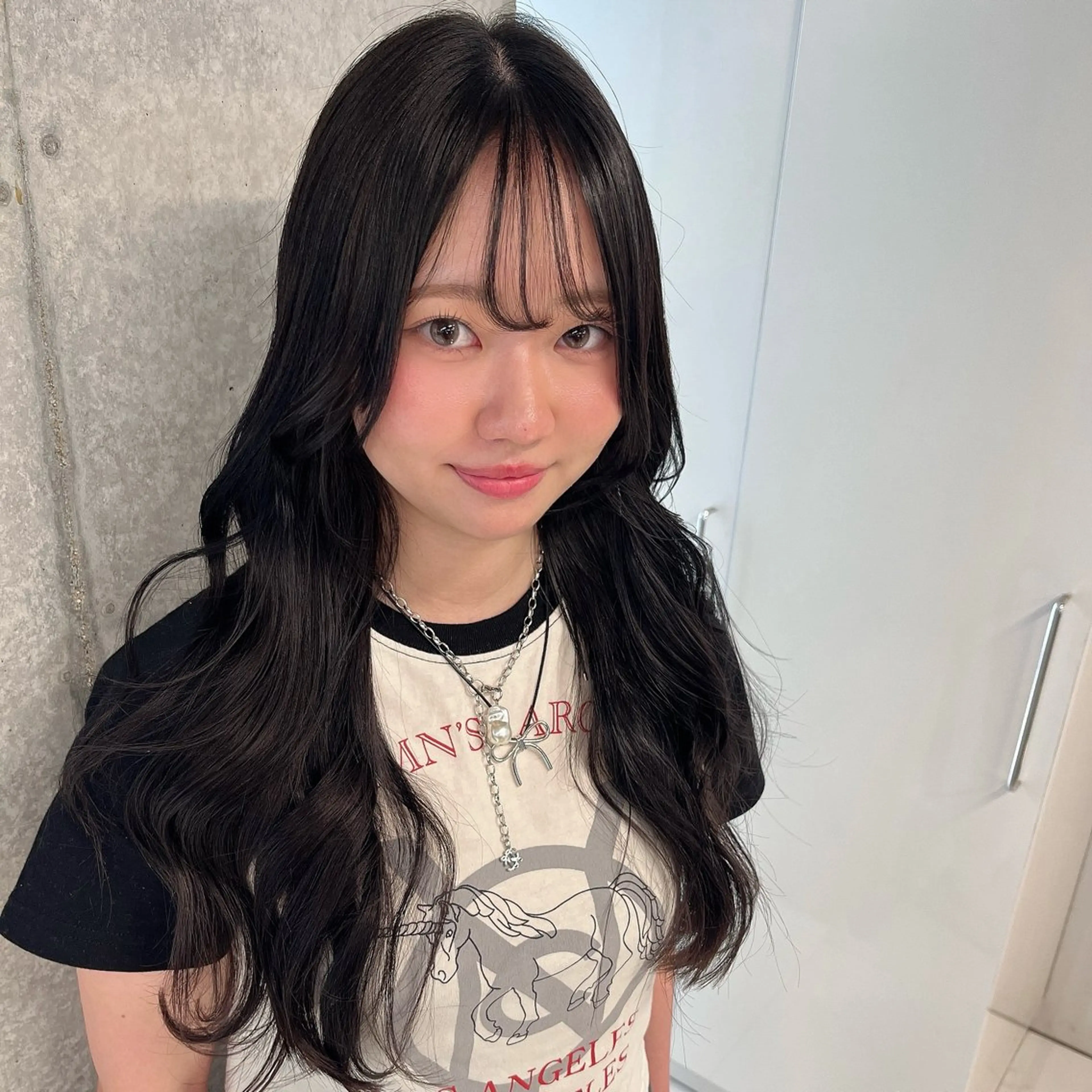 セミロング カラー ヘアカラー りおな/エクステ /ミルクティーカラーのヘアスタイル