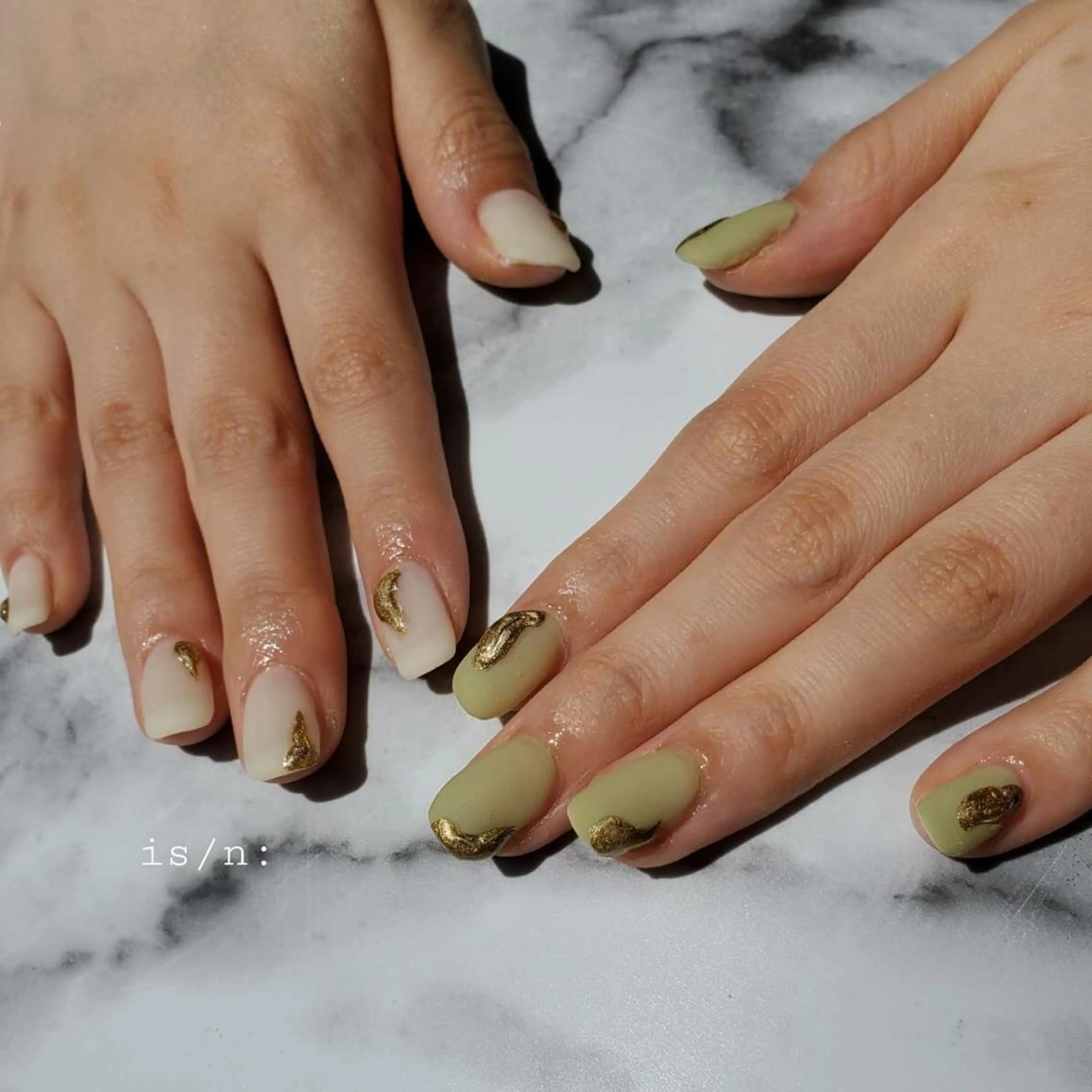 ネイル マットネイル ニュアンスネイル 店長 佐藤のネイルデザイン