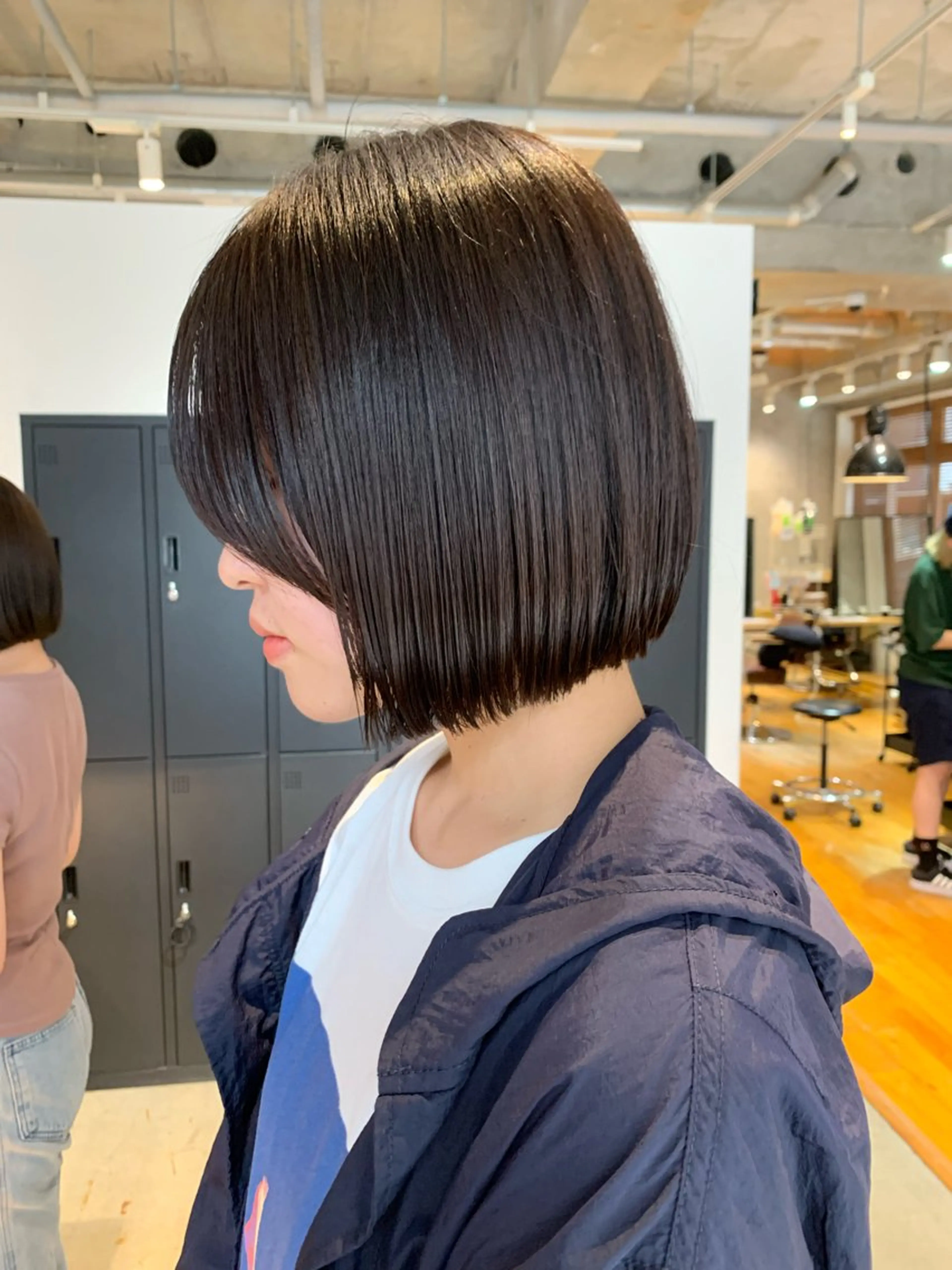 ショート カラー ボブ　くせ毛風パーマ 艶カラー/横山大樹のヘアスタイル