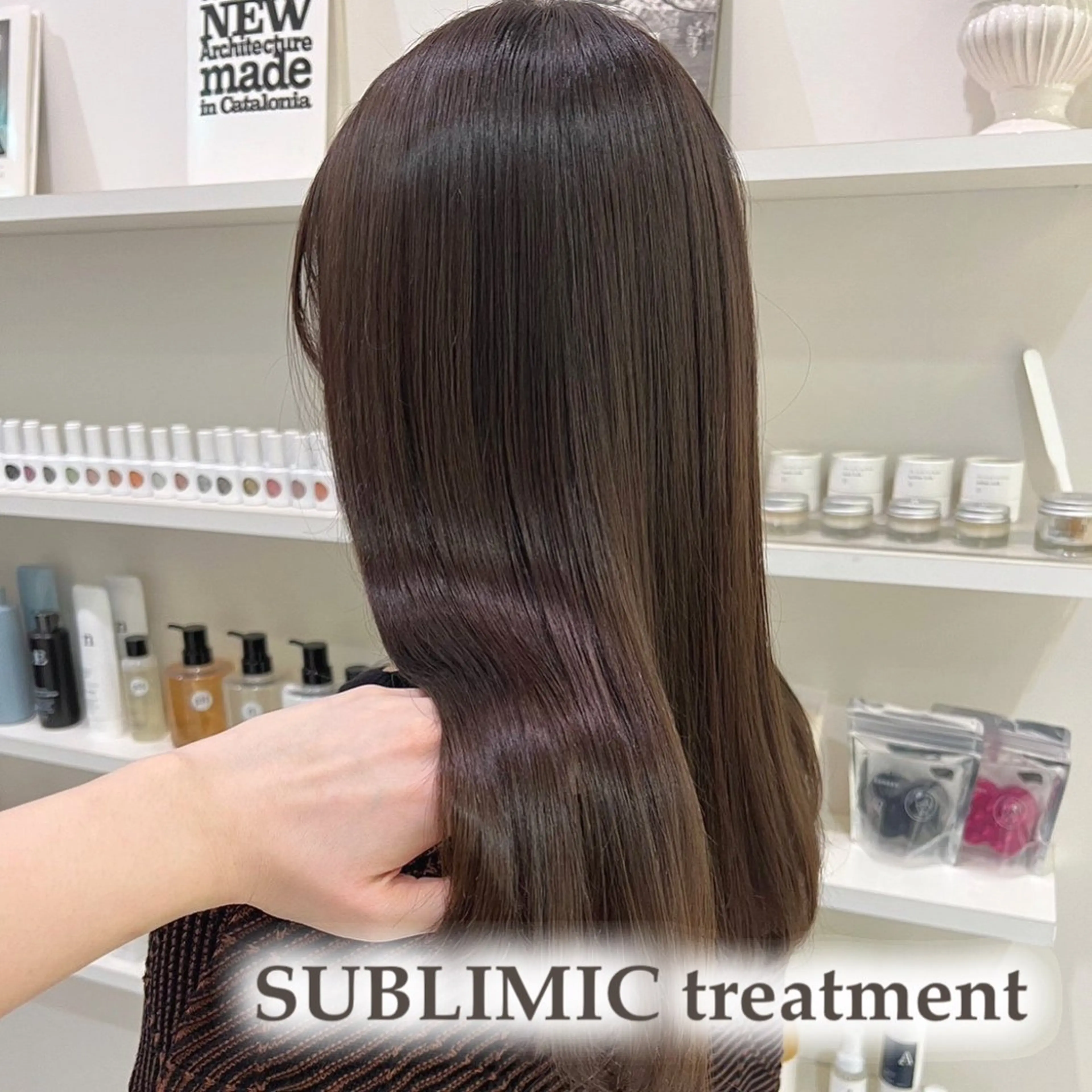 ロング カラー グレージュ モカグレージュ 髪質改善 トリートメント トリートメント ParveMix￤ 出石 菜々🥂のヘアスタイル