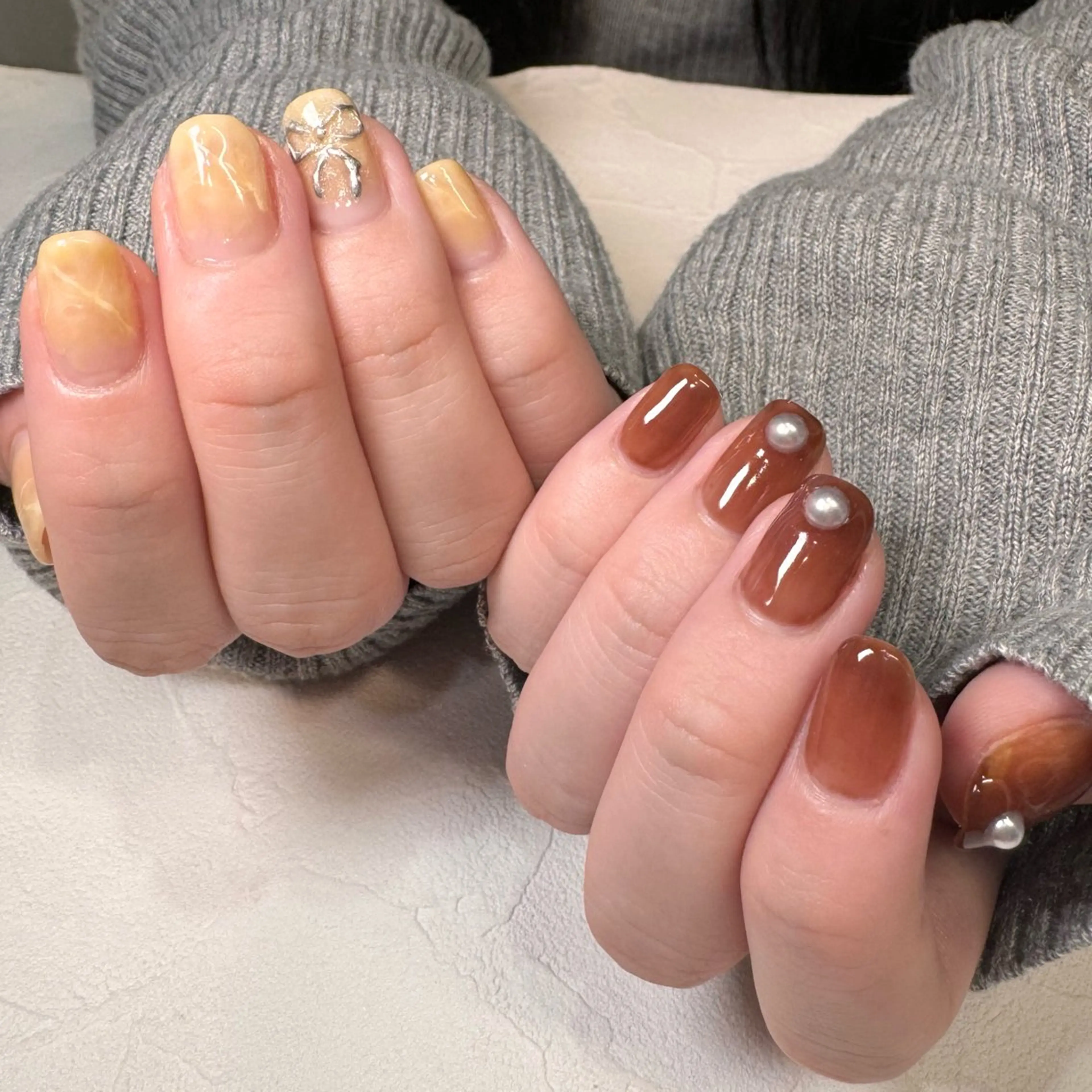 ネイル 持ち込み ハンドネイル RIEKO🍒 ワンホン♡推しネイルのネイルデザイン