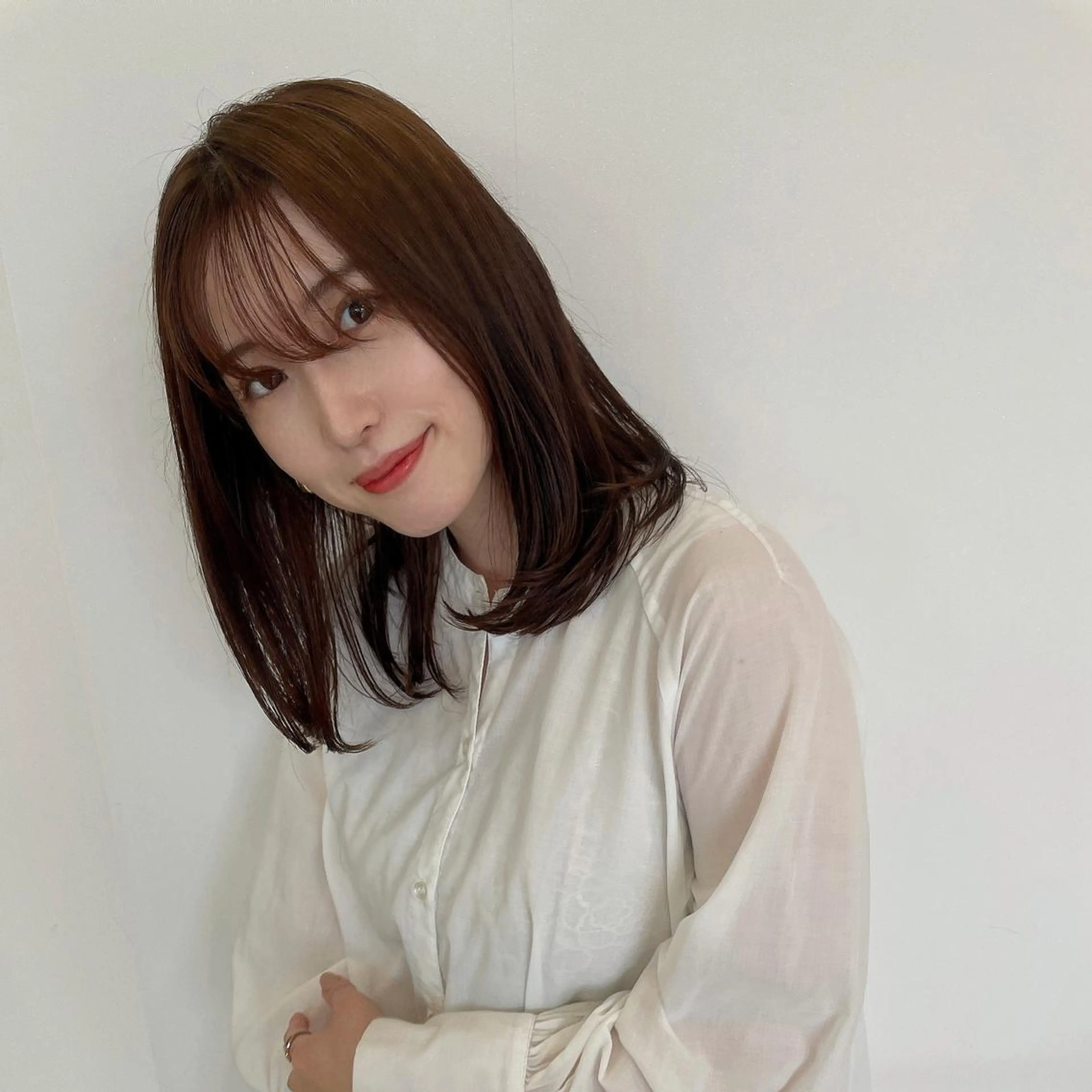 セミロング カラー カット ヘアカラー トリートメント grace by happiness所属・艶髪/巻ける縮毛矯正 /髪質改善naoのヘアスタイル