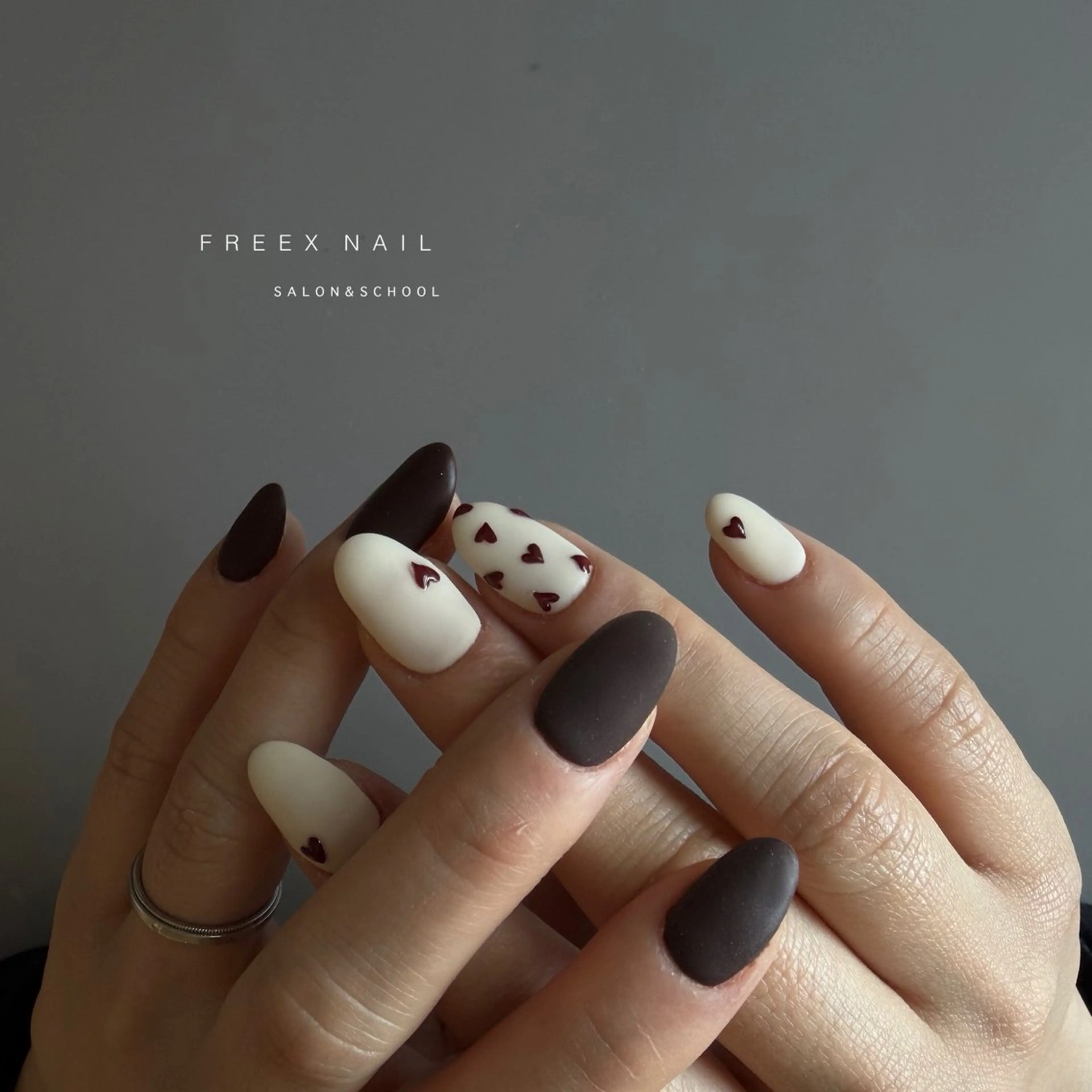 ネイル バレンタイン ハンドネイル フットネイル Freex nail所属・freex nail /ニュアンス/個性派のネイルデザイン