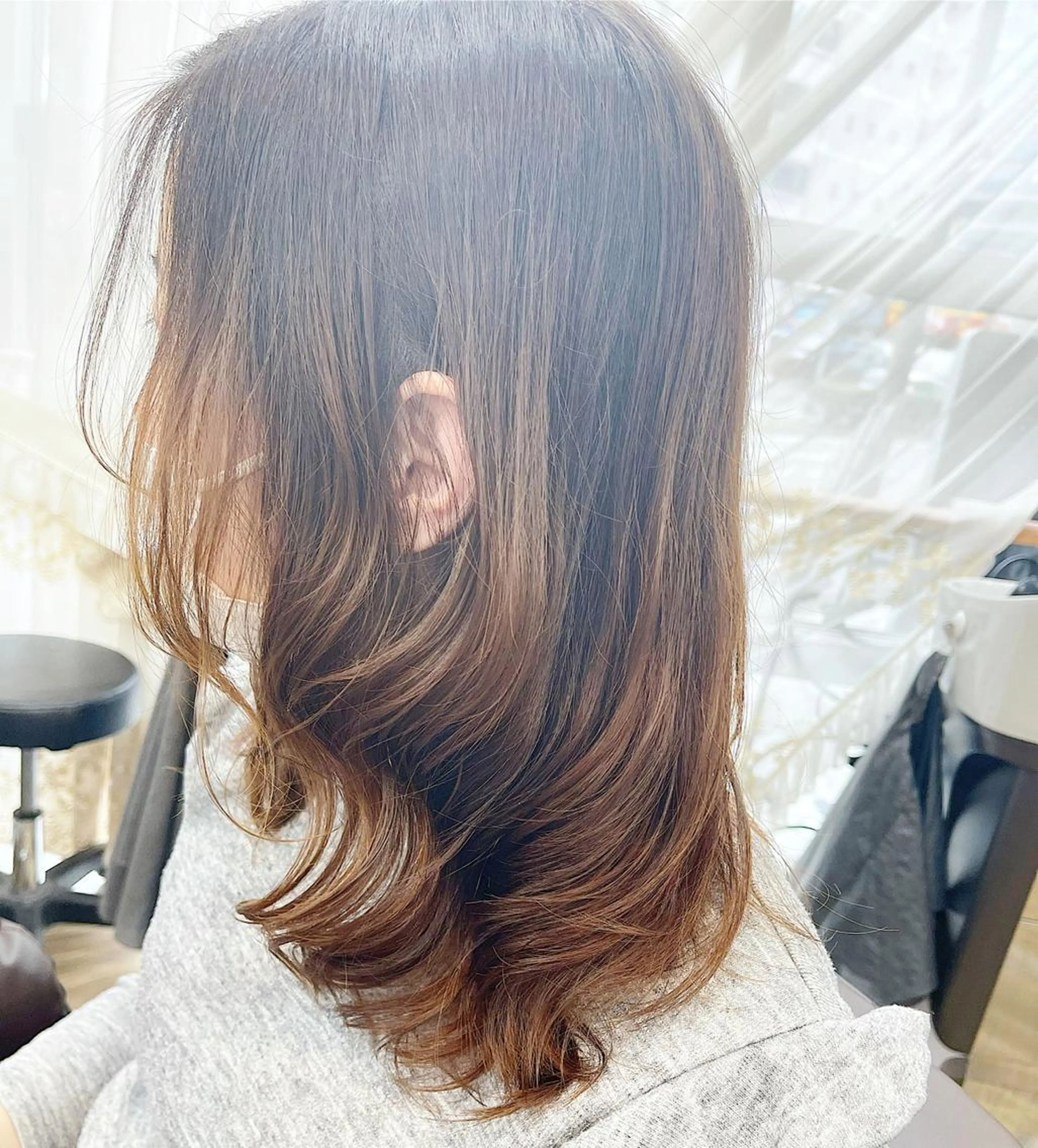 セミロング パーマ セミロングパーマ トリートメント 平田 たかしのヘアスタイル