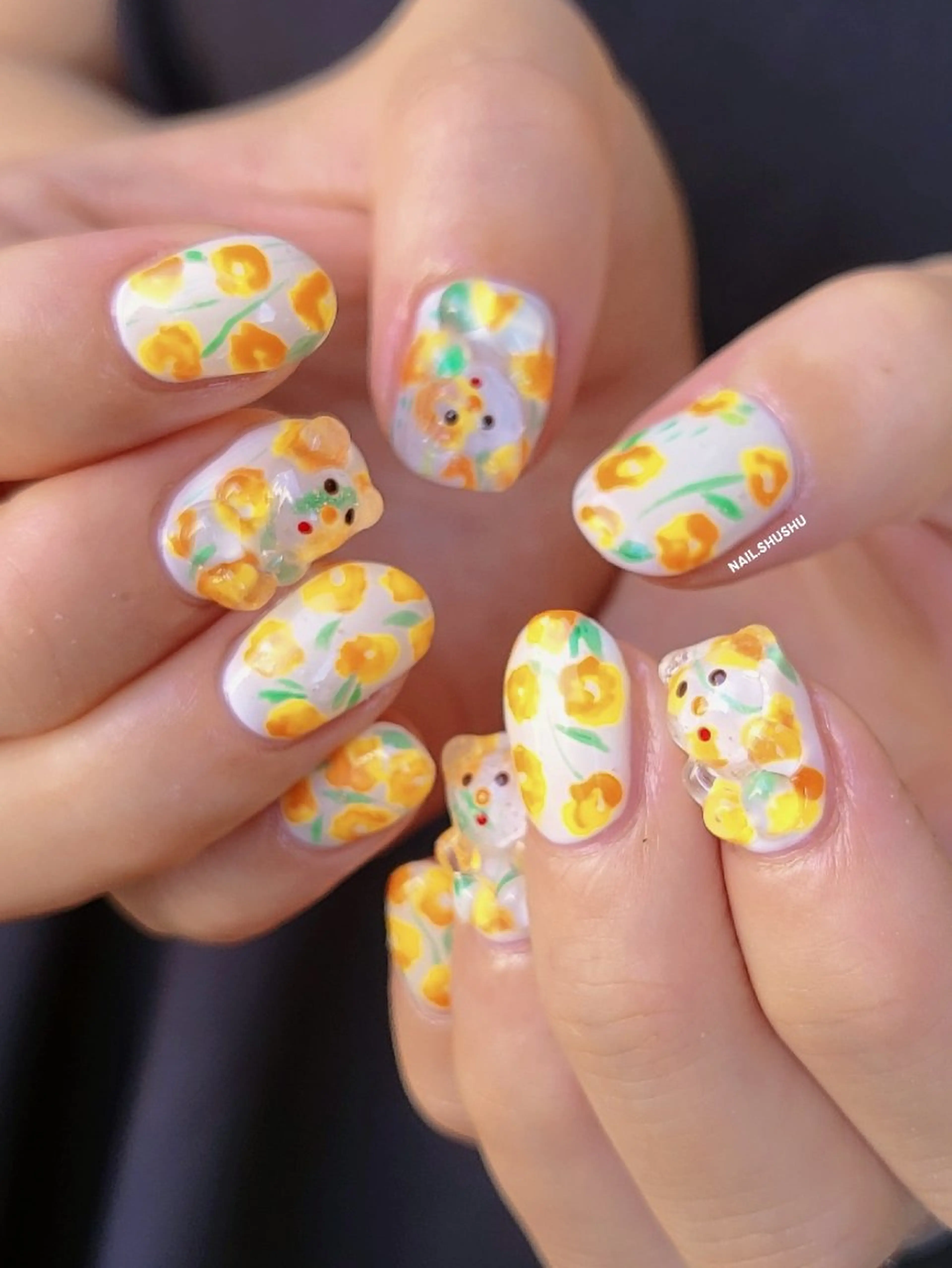 ネイル 3dパーツ/流行り 👧shushu❤️のネイルデザイン