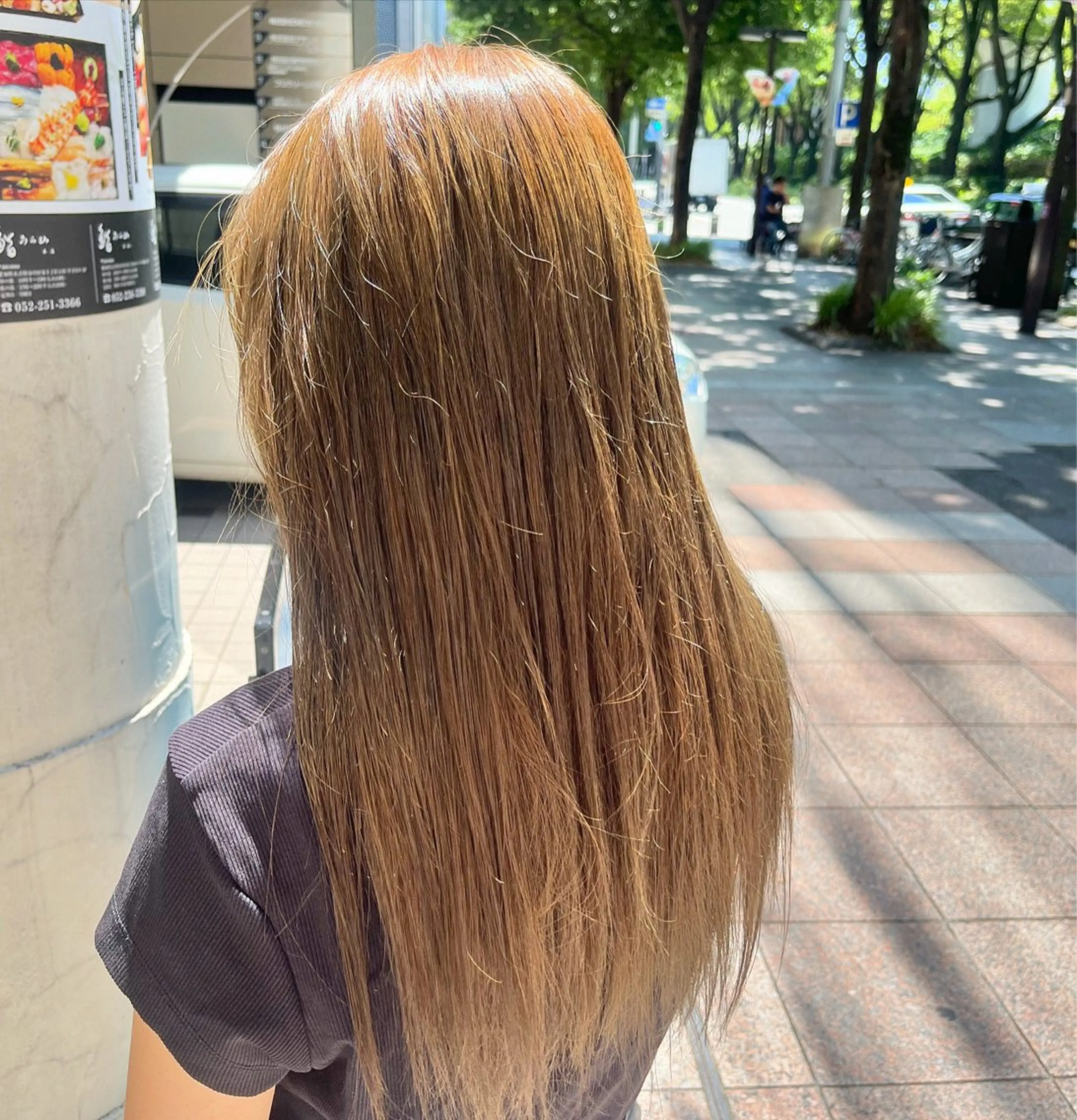 ロング 中山 優里のヘアスタイル