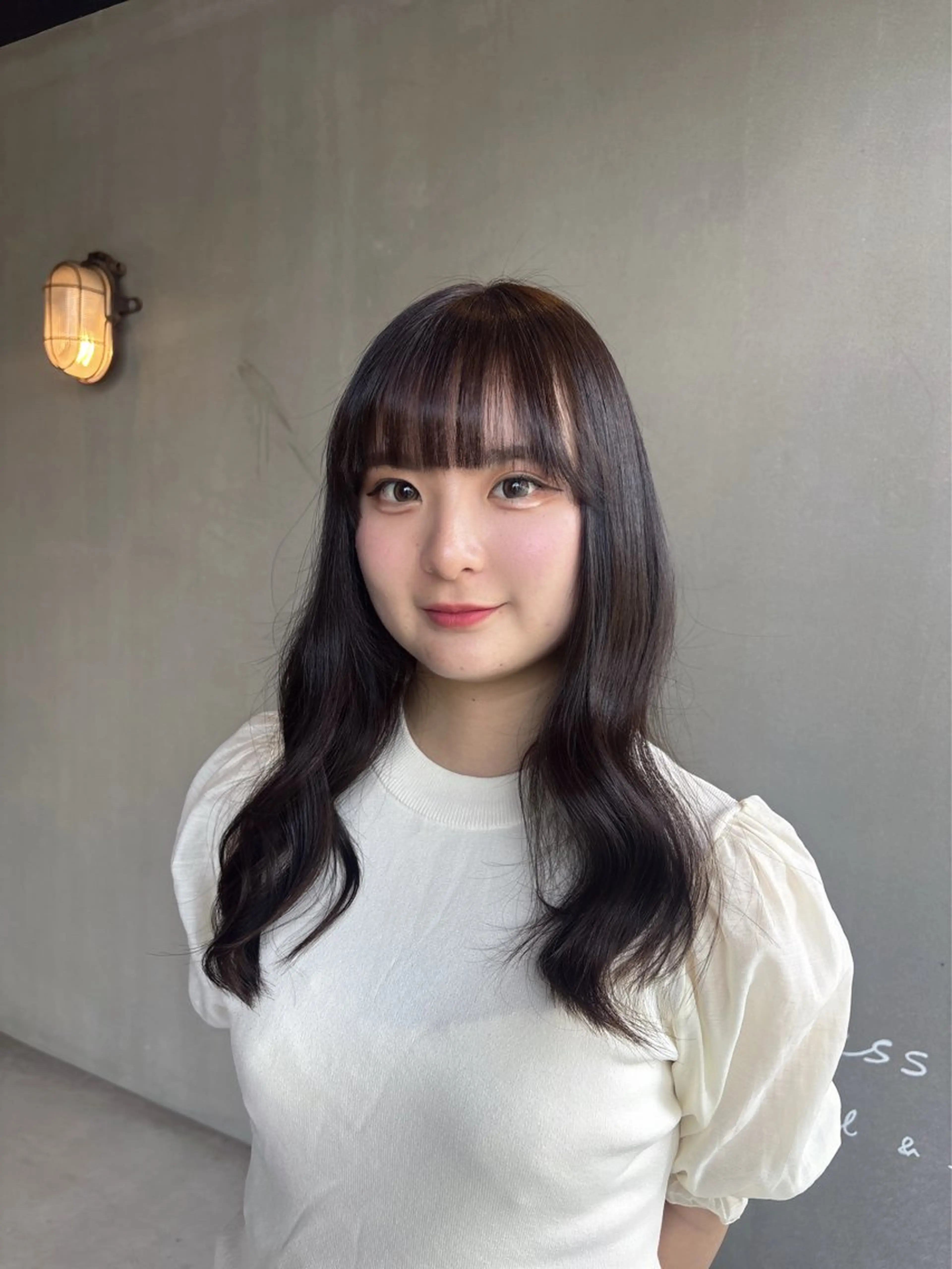 セミロング カット ヘアカラー 🎀韓国レイヤー/透 明感カラー/airiのヘアスタイル