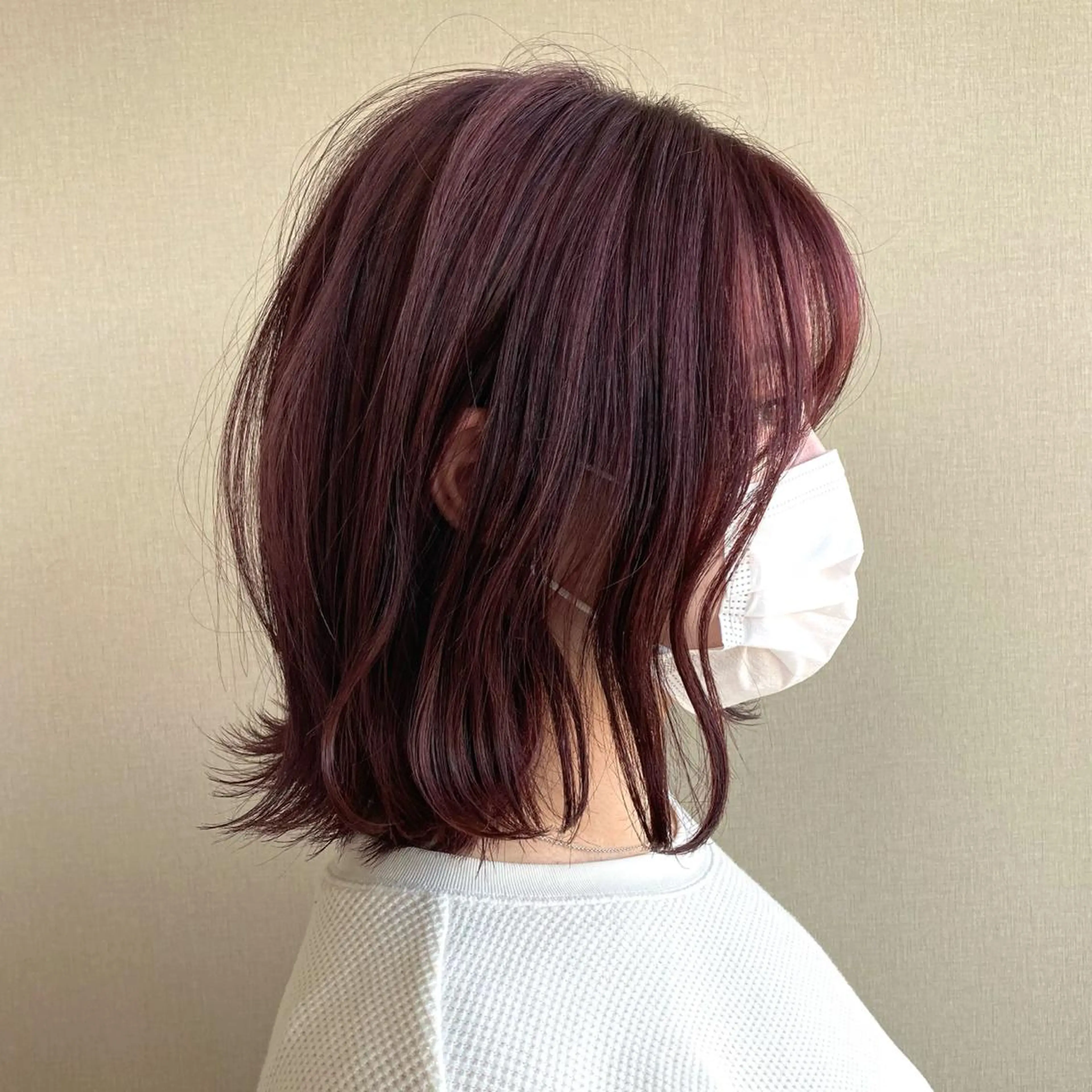 ミディアム カラー ピンクカラー 砂川朱音⌇鶴見区横堤 ⌇抜け感ヘア⌇韓国風のヘアスタイル