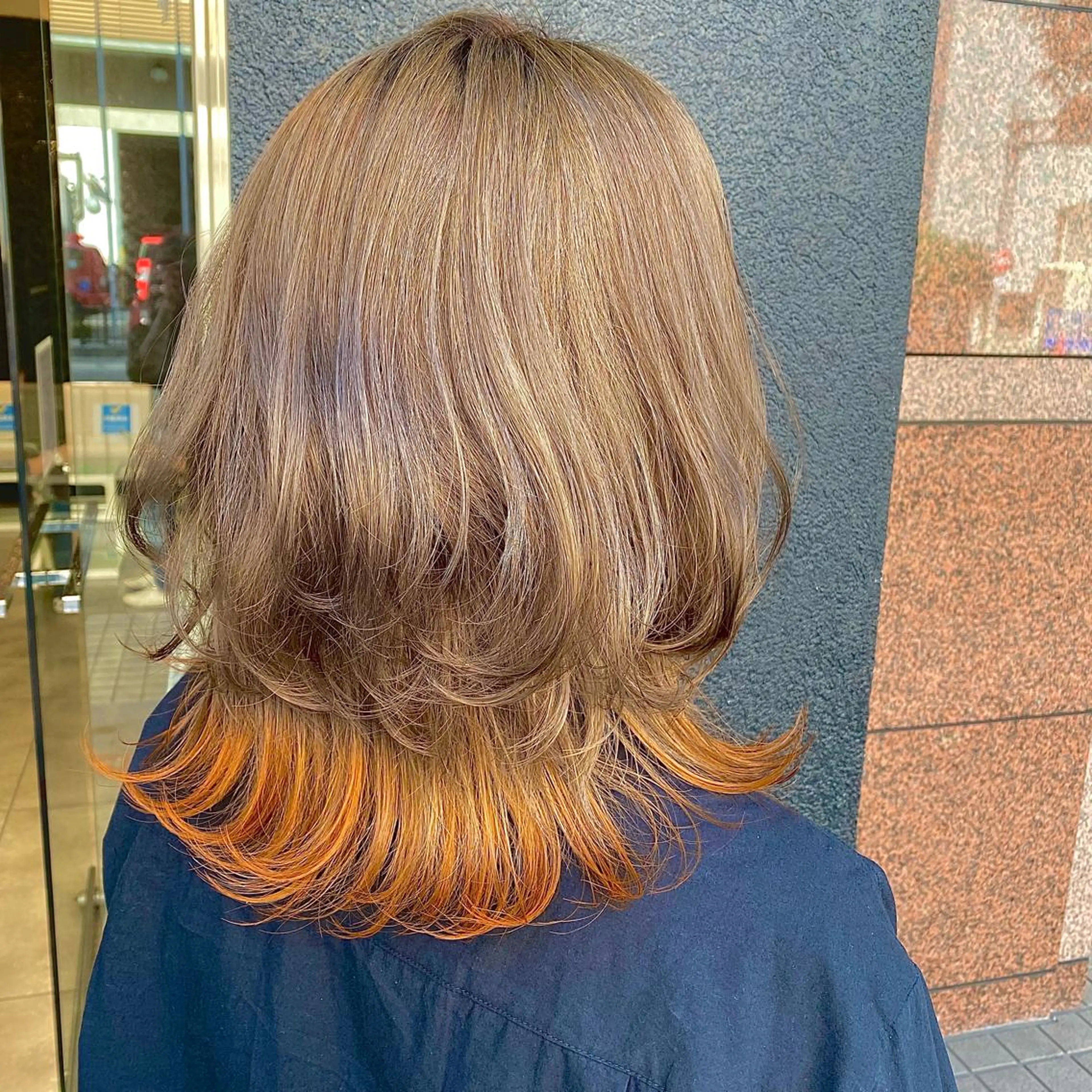 セミロング カラー ブリーチ オレンジ Set salon Seraphy所属・心斎橋/ヘアセット MASAKIのその他イメージ