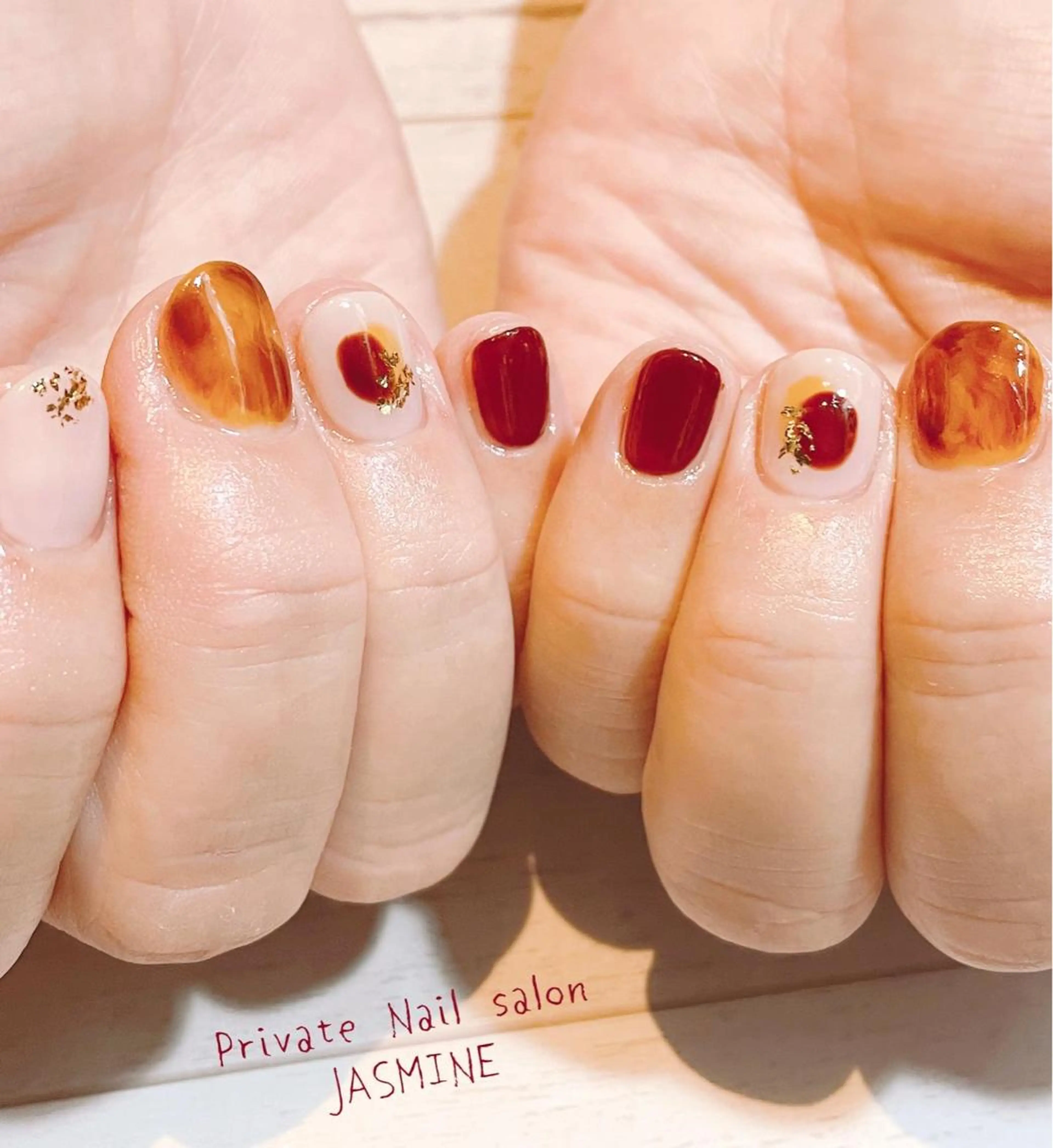 ネイル べっ甲ネイル Nail salon JASMINEのネイルデザイン