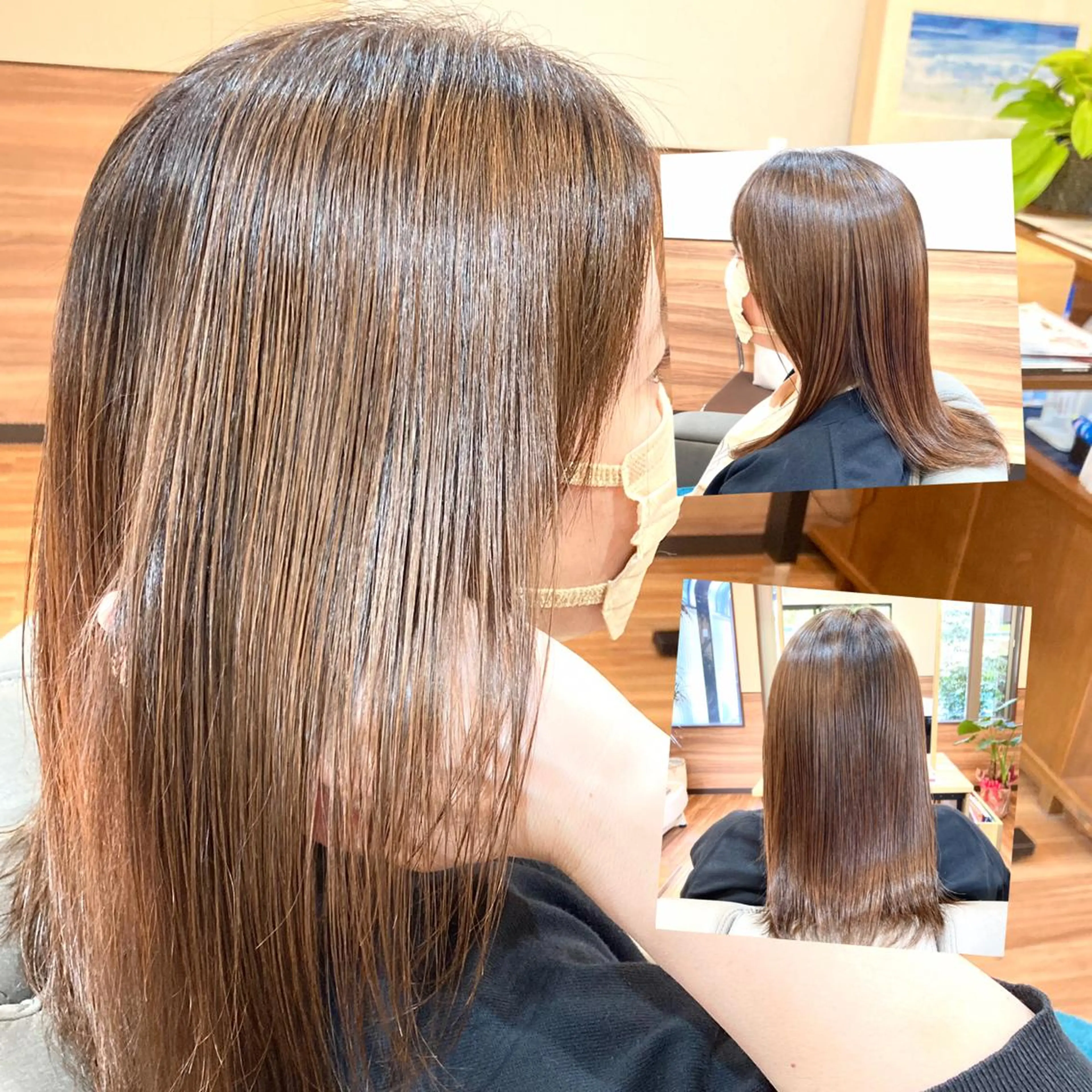 セミロング カラー Annon プライベートサロンのヘアスタイル