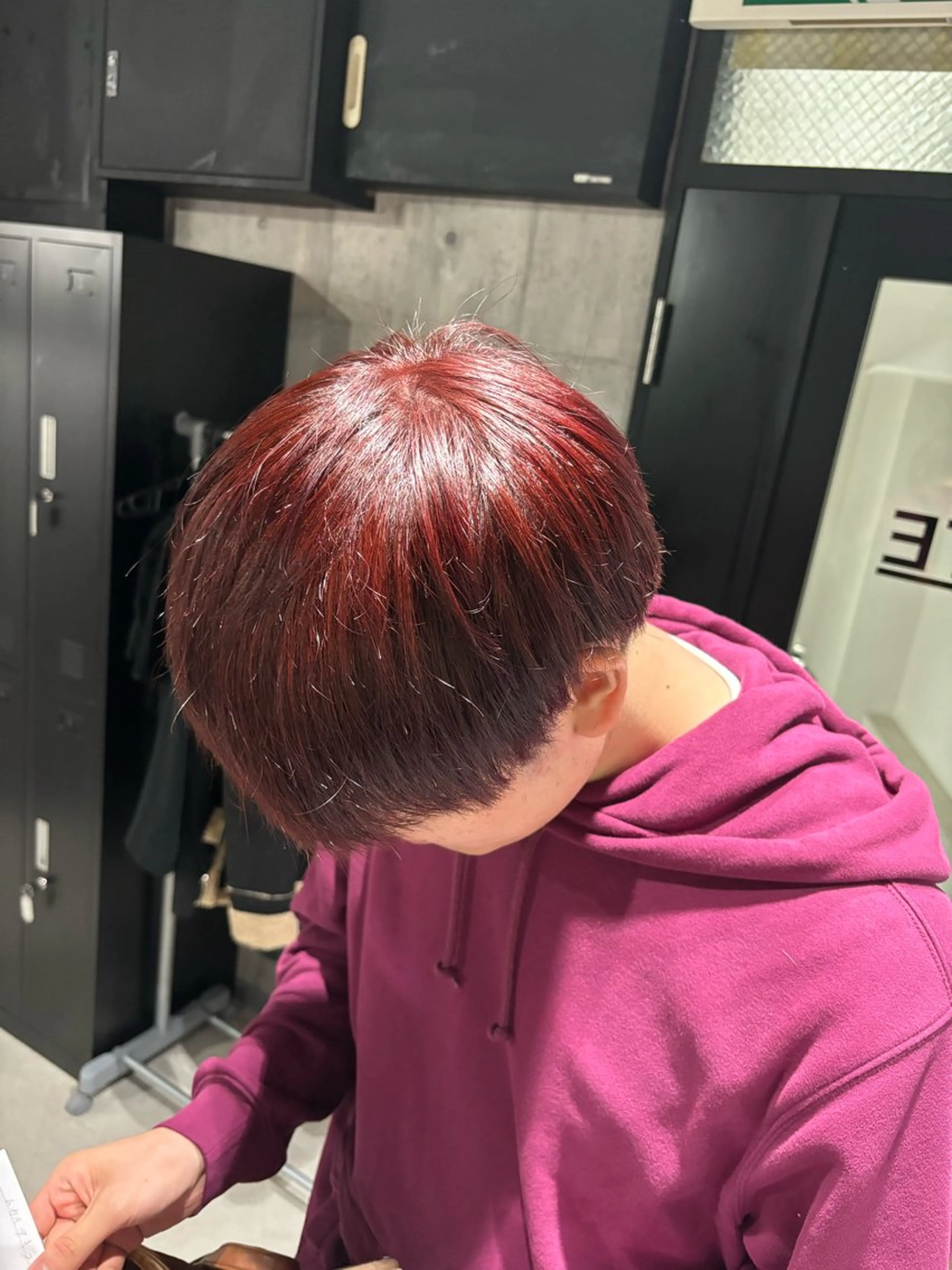 カラー メンズ メンズブリーチ ブリーチ ブリーチなしカラー レッドカラー カット ヘアカラー トリートメント _white【京橋店】所属・_WHITE / KENTOのヘアスタイル