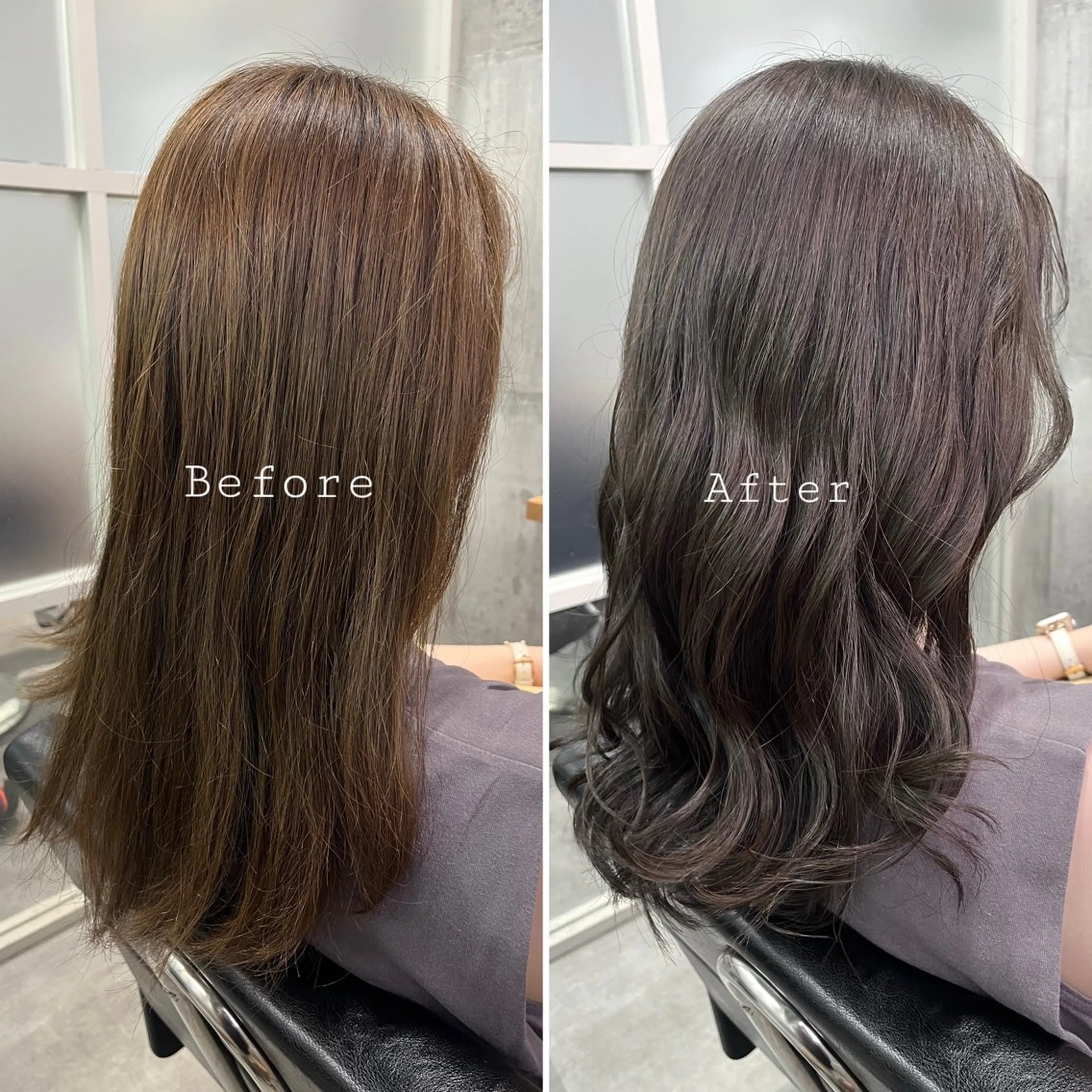 ミディアム カラー 🤲ヘッドスパ🤲 たにぐちあつし🤲のヘアスタイル