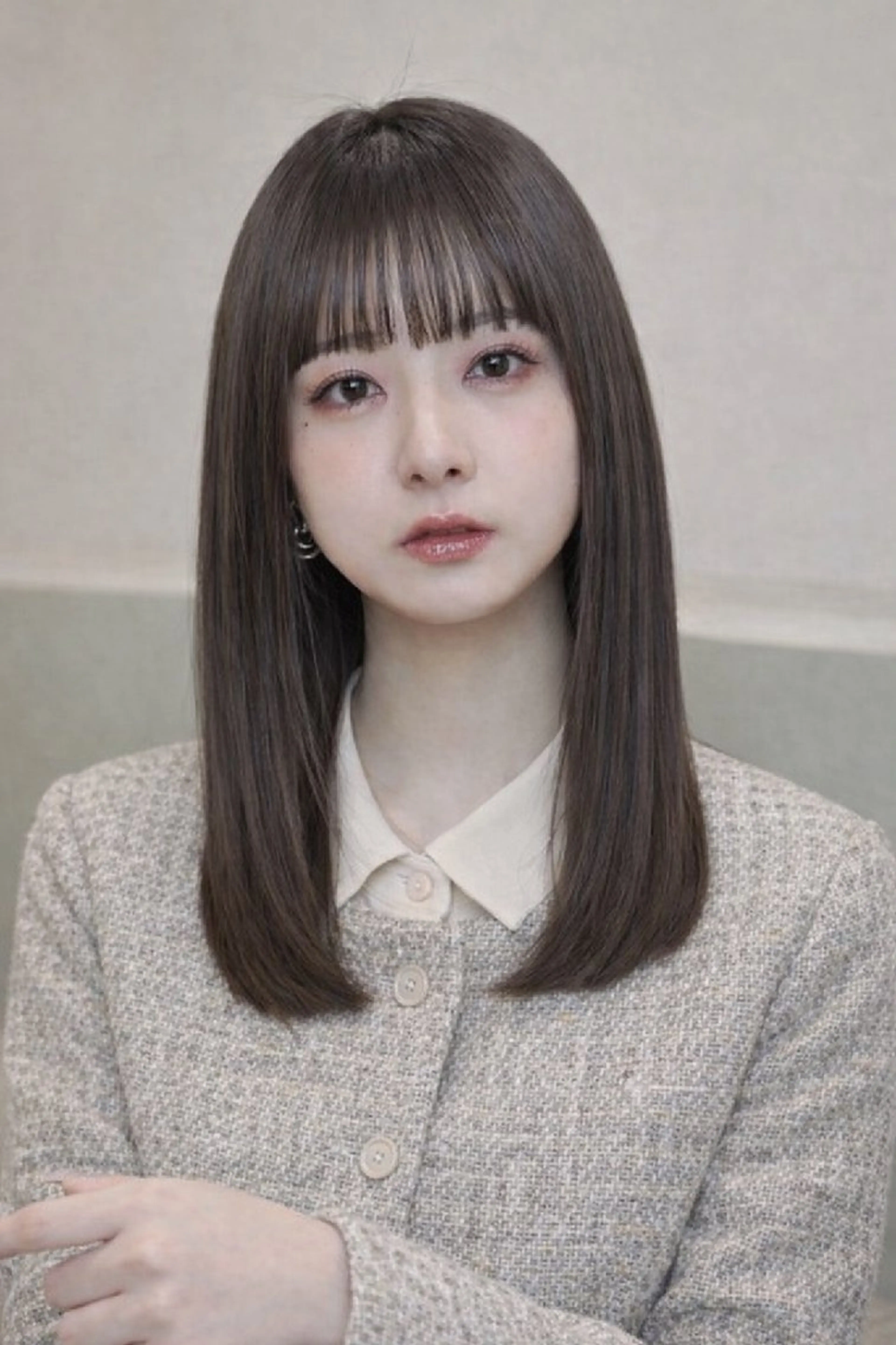 ロング カット 縮毛矯正 トリートメント ヘッドスパ 髪質改善&白髪ぼかし カラー♡店長みやけ♡のヘアスタイル