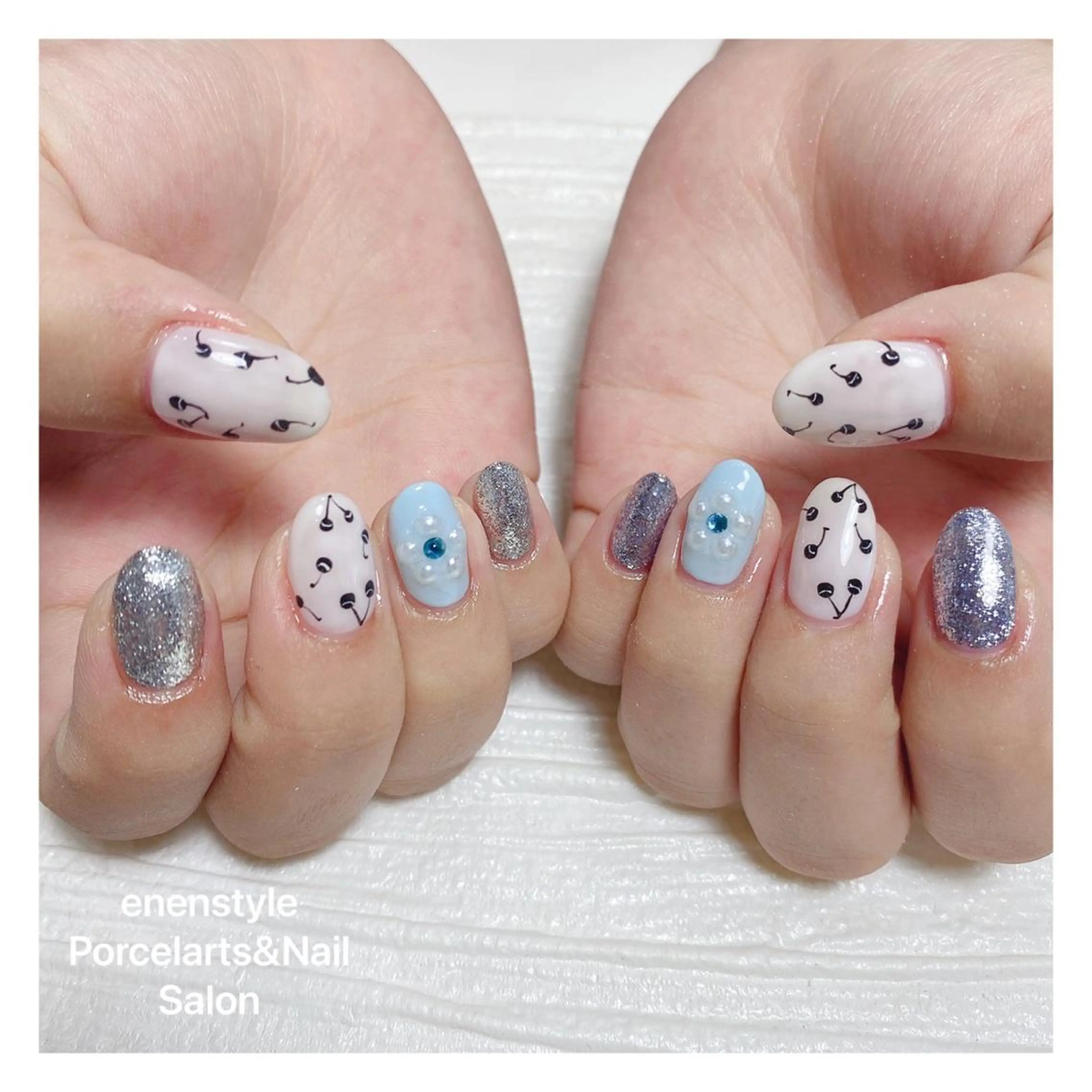 ミディアム ネイル ハンドネイル 👑enen style👑のネイルデザイン