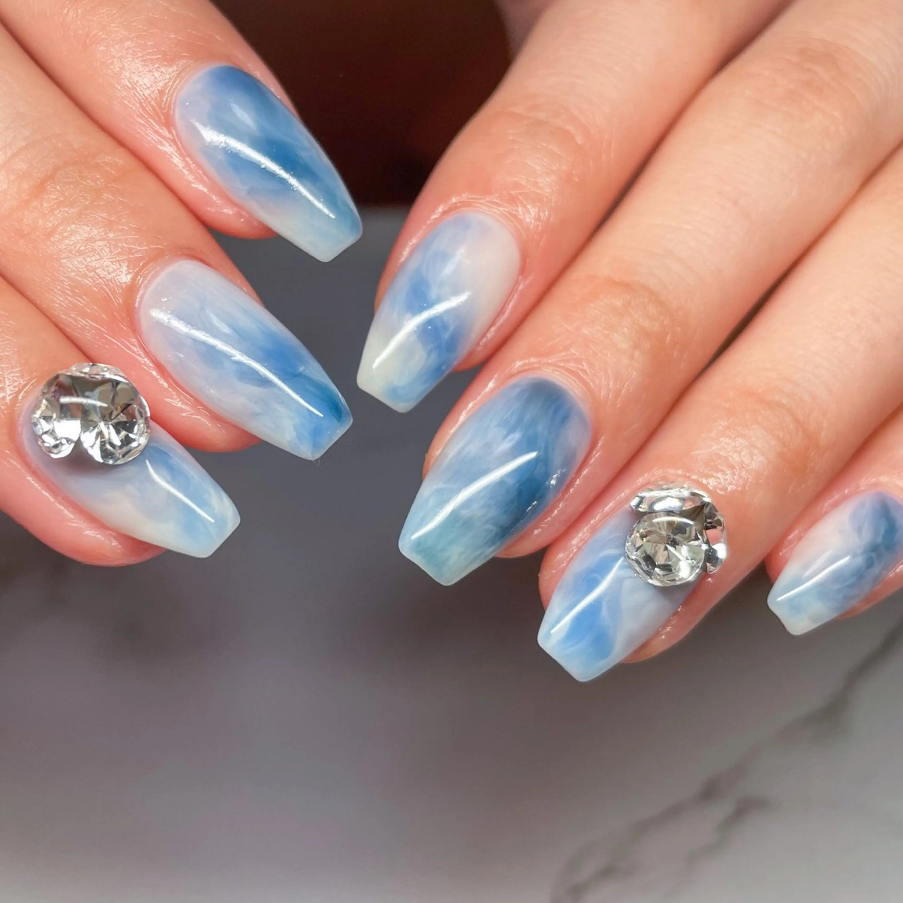 ネイル アートネイル ロングネイル 持ち込み 春ネイル 夏ネイル ハンドネイル Nail salon Amicalのネイルデザイン