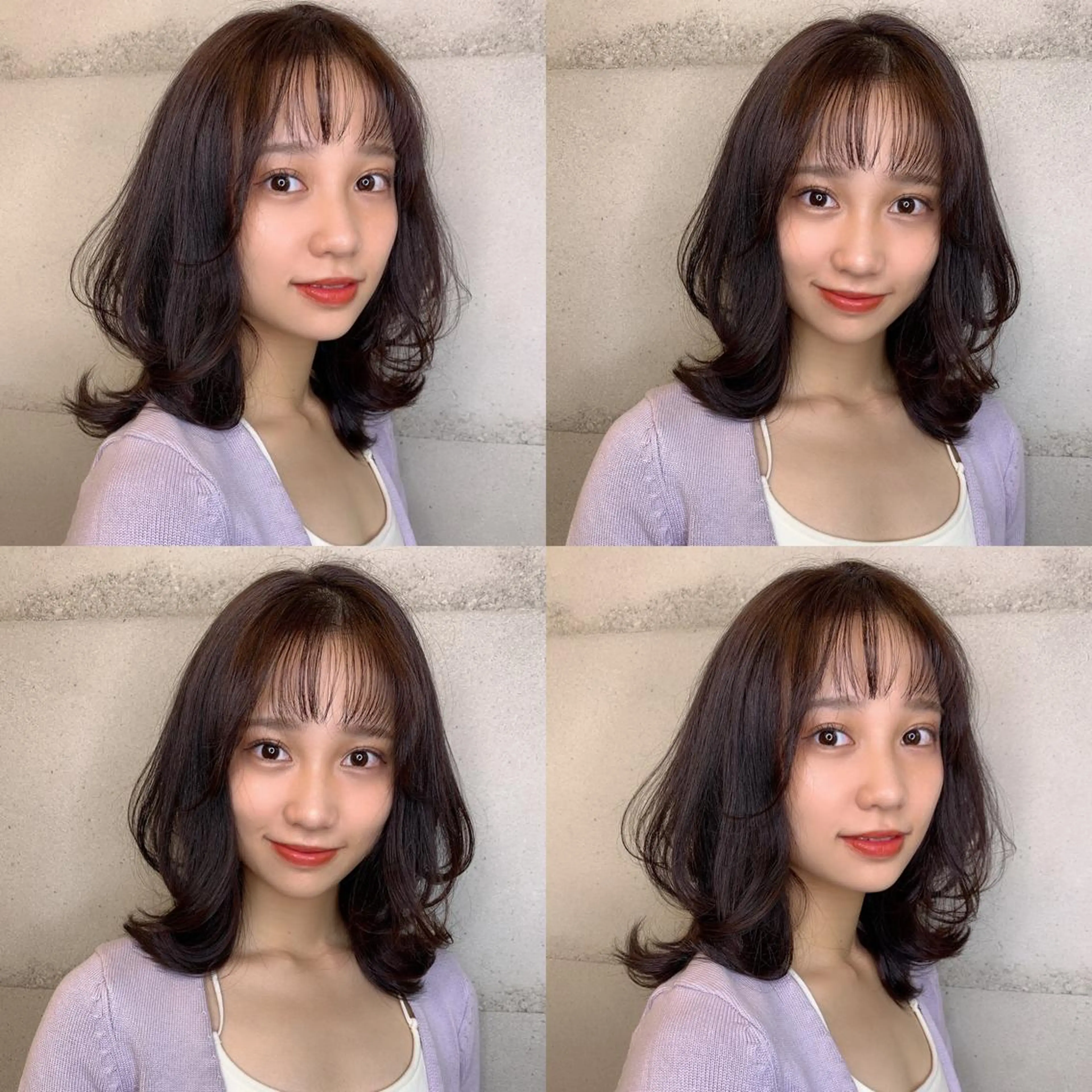 ミディアム カラー 透明感/オリーブ/ グレージュ/YUKAのヘアスタイル