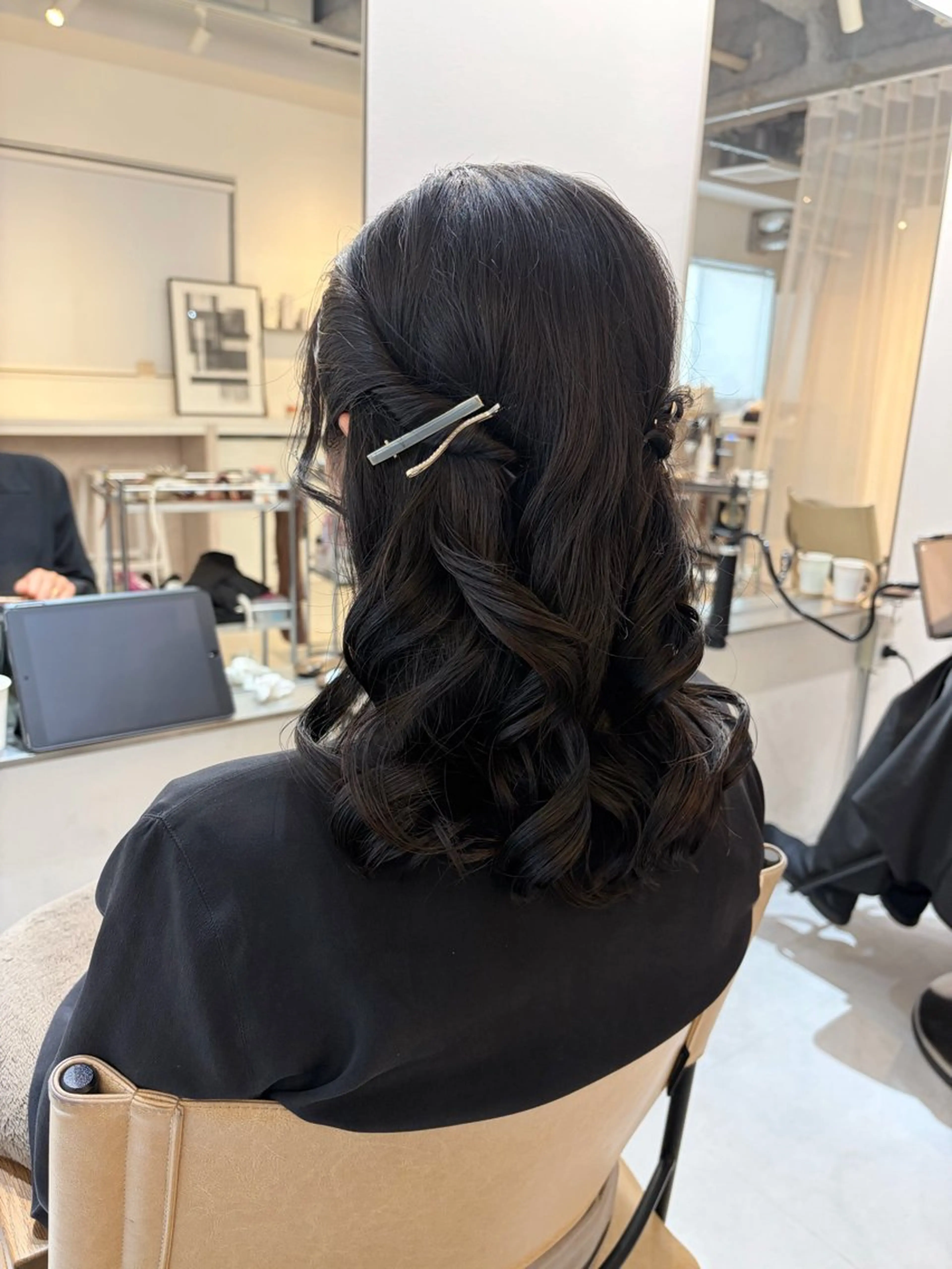 ミディアム ヘアセット ✨色持ちの良い艶 カラー✨蟹江真世のヘアスタイル