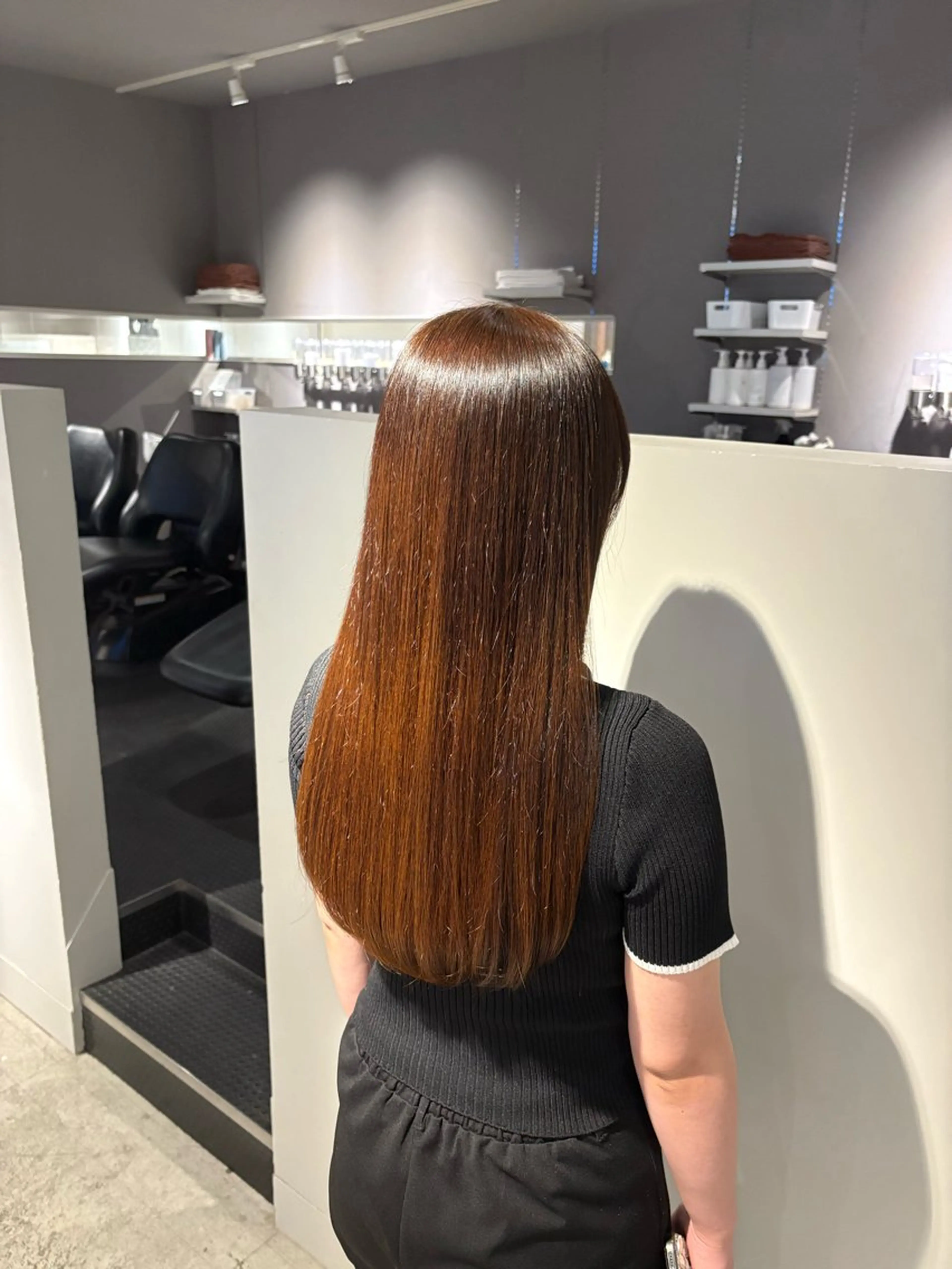 ロング パーマ ロング ストレートパーマ S.COEUR×Cu 枚方T-SITE店所属・枚方/ブリーチモデル /パーマモデル募集のヘアスタイル