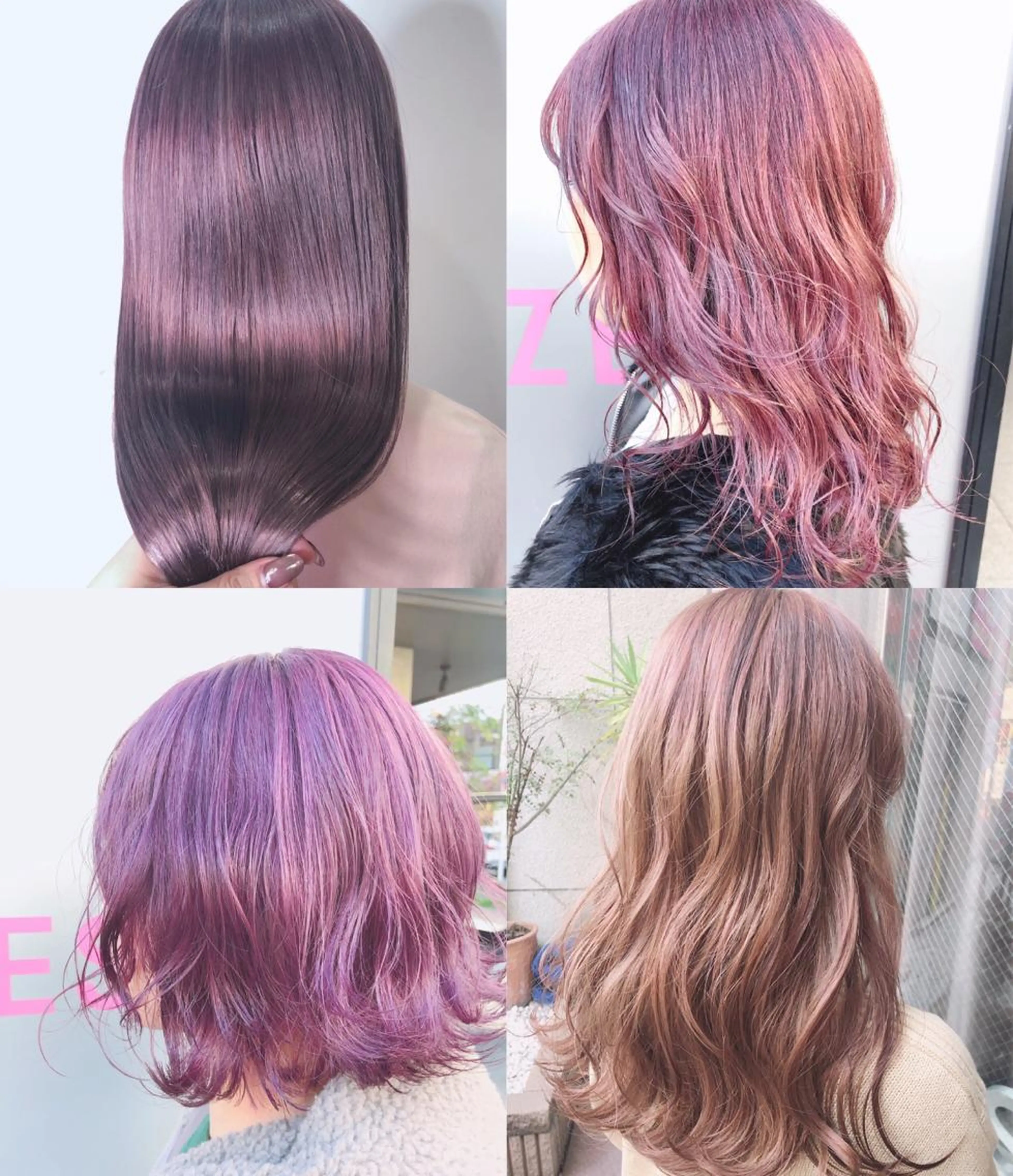 💐悩んでる人へ暖色系カラー💐❤︎ピンク・パープル系ワンカラー&4stepトリートメント❤︎巻き髪仕上げ無料の写真