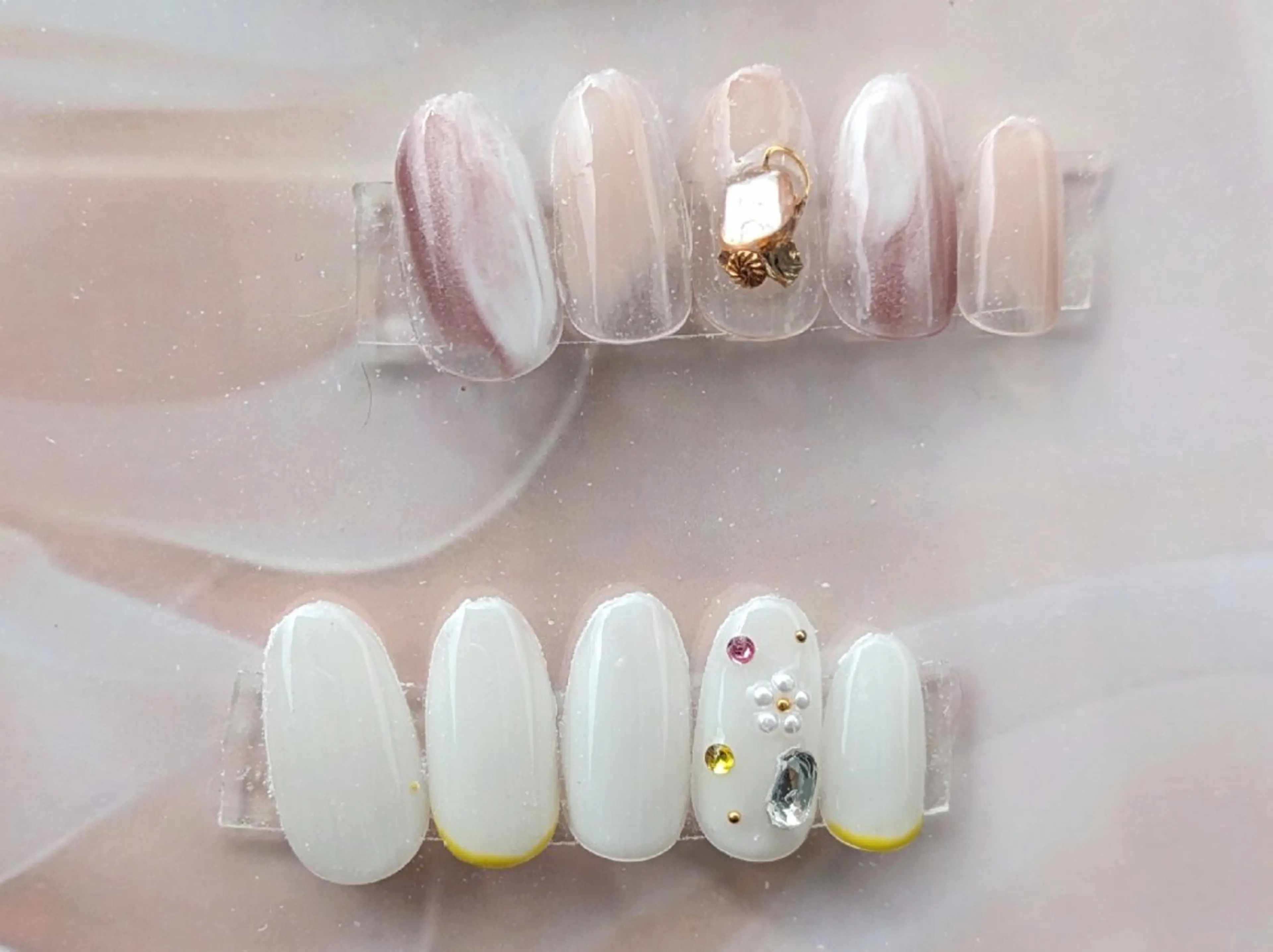 ネイル オフィスネイル シンプルネイル 春ネイル 2B__nails ニービー京都伏見区のネイルデザイン