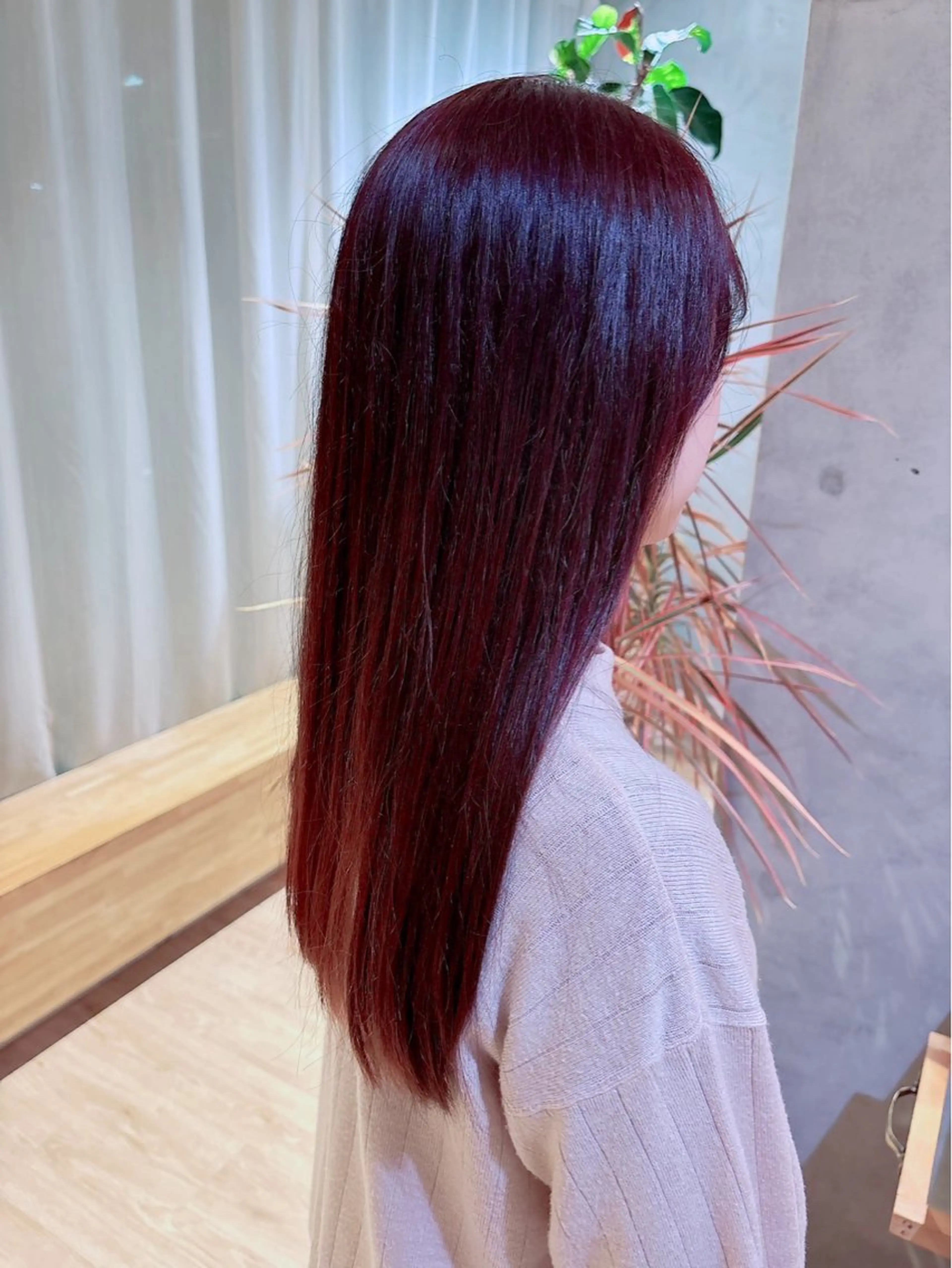 カラー ブリーチ ブリーチなしカラー レッドカラー ローズカラー 🧡Say. ささもとまい🧡のヘアスタイル