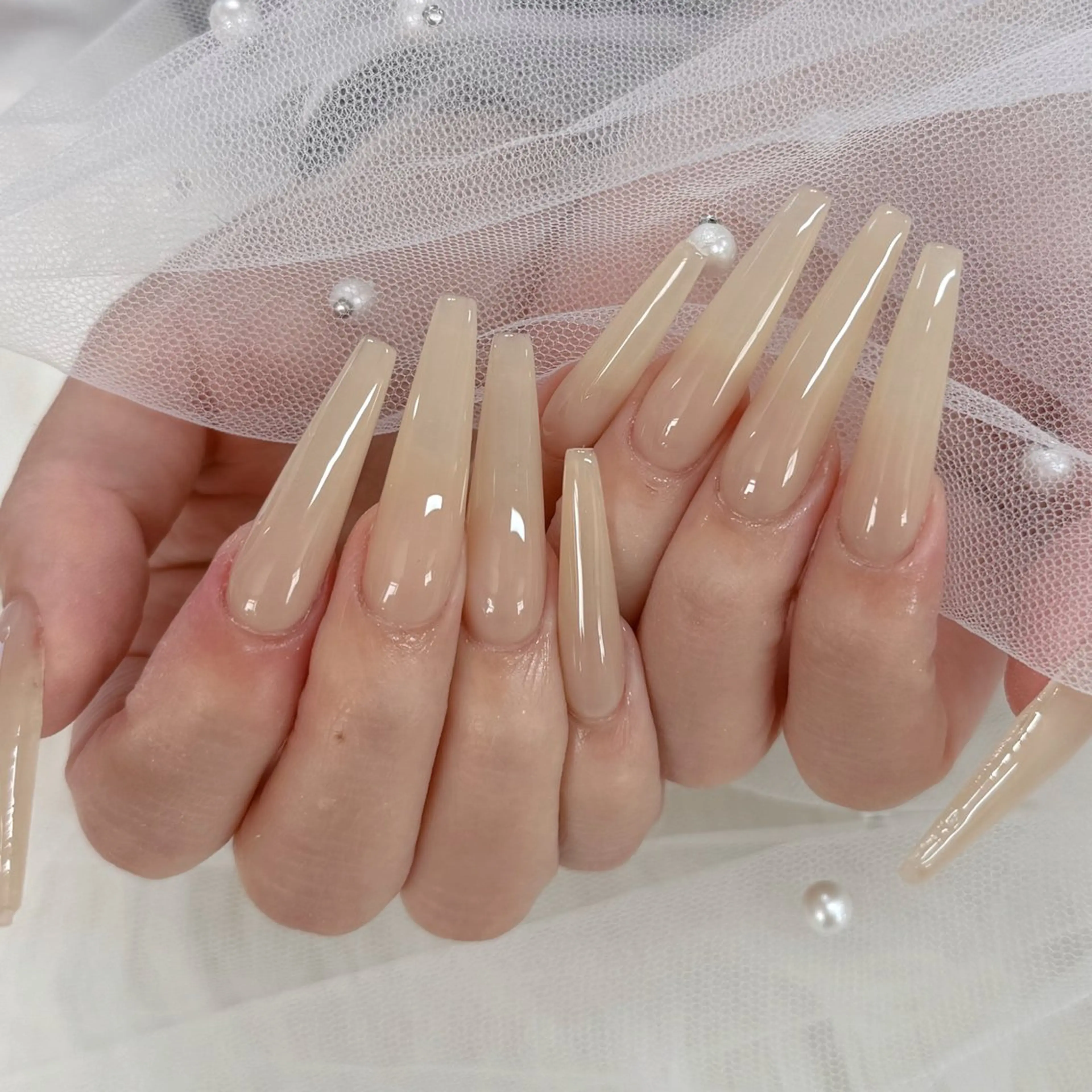 ネイル アートネイル ジェルネイル ロングネイル 持ち込み シンプルネイル ハンドネイル Lucky Nail Salon所属・Lucky Nail Salonのネイルデザイン