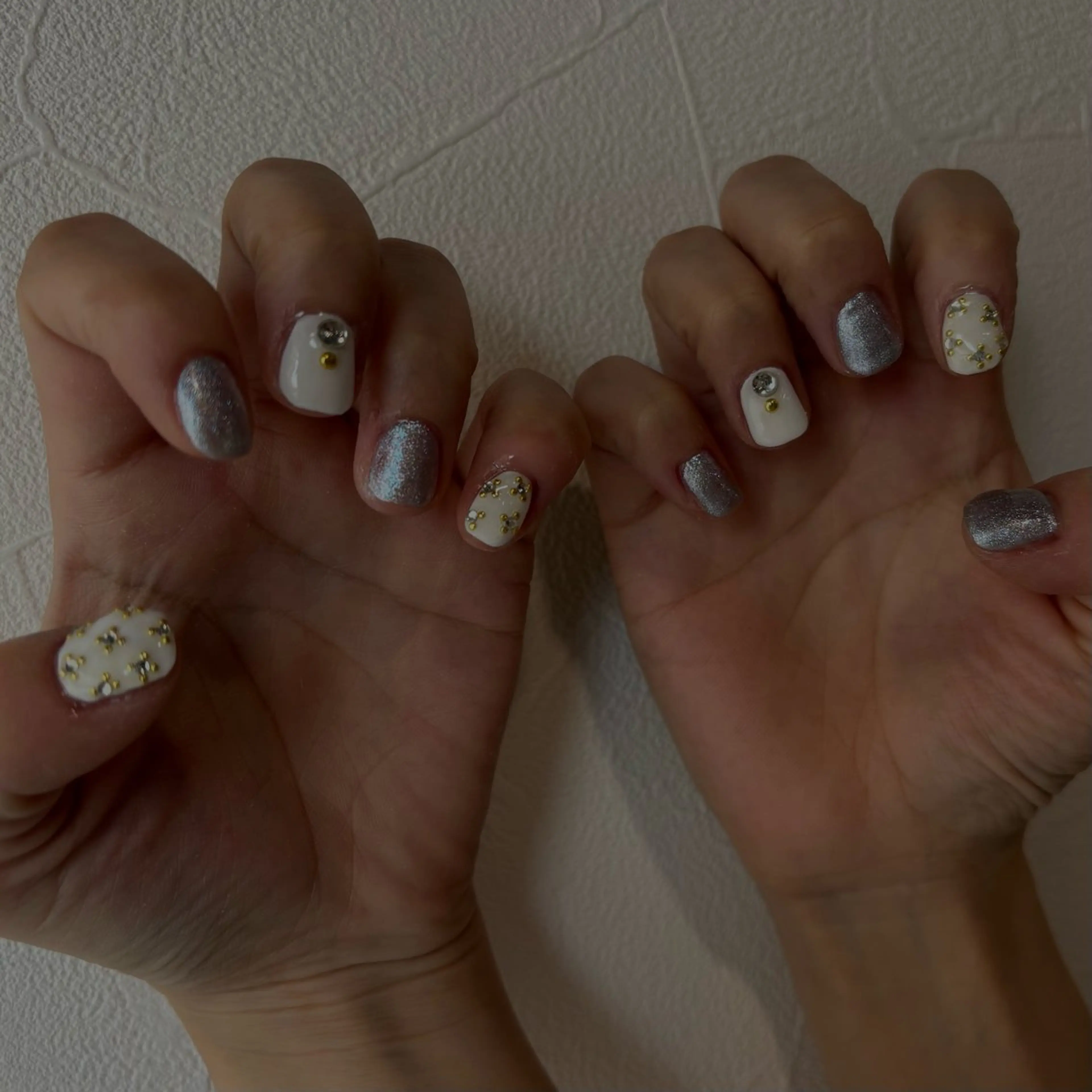 ネイル アートネイル ブルー クリアネイル 長さ出し 韓国ネイル vante_aimi .パラジェル取扱店のネイルデザイン