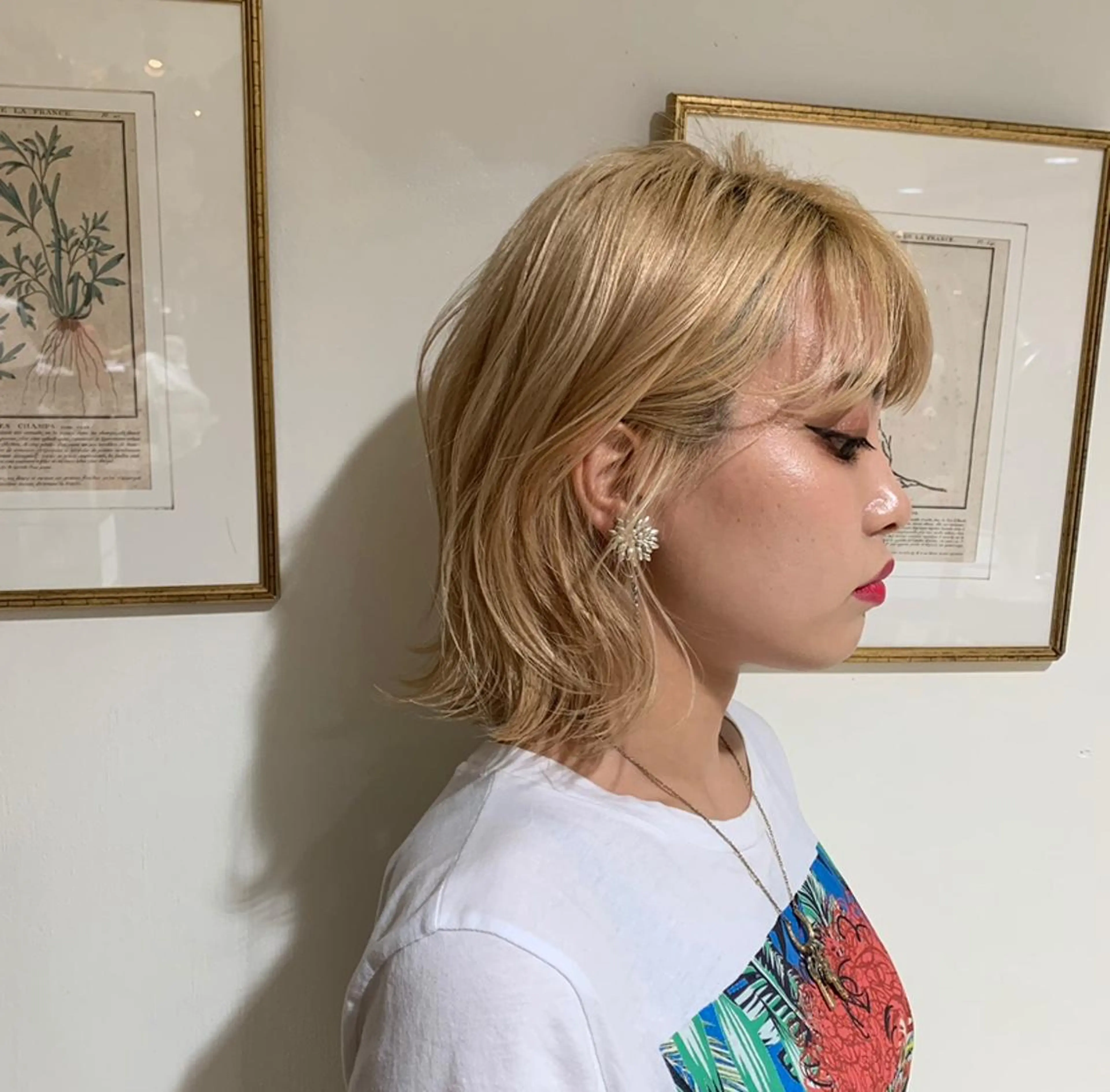 ミディアム カラー ヘアアレンジ ヘアカラー オブヘア鷺沼所属・立石 タテイシのヘアスタイル