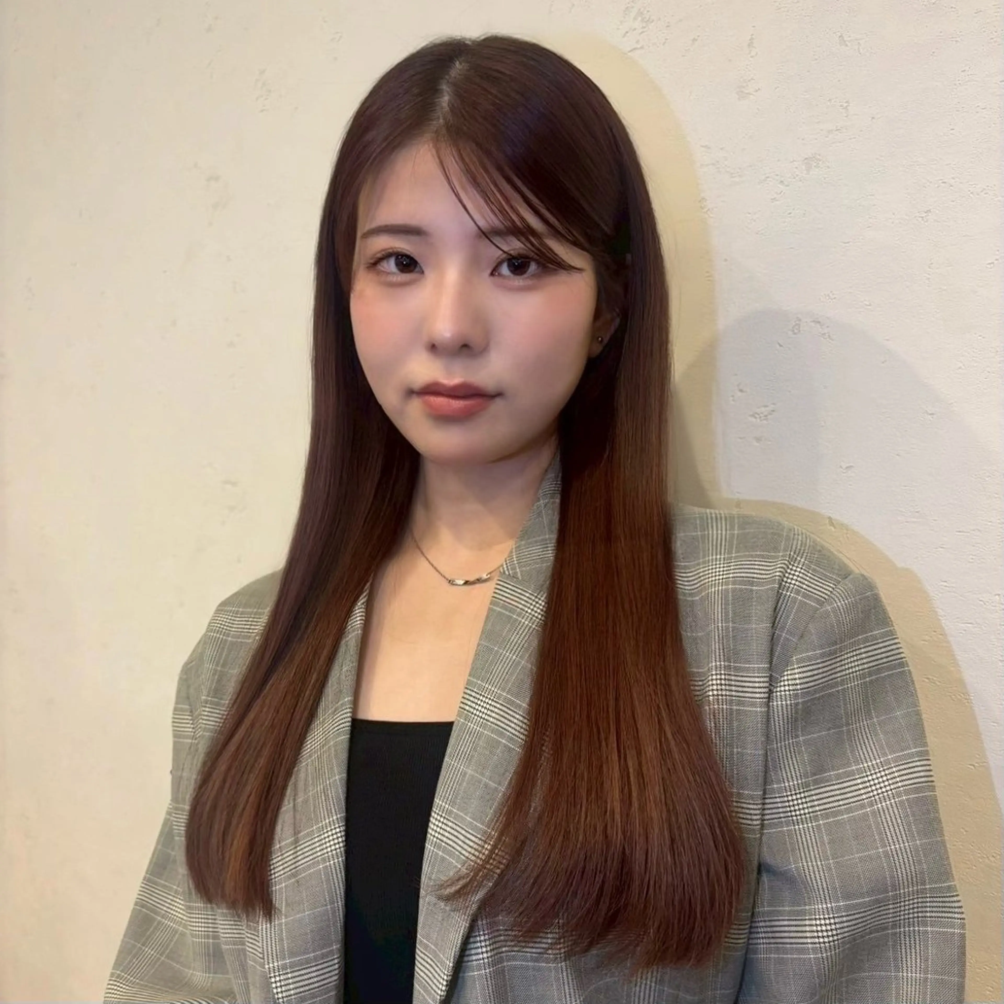 ロング カラー ブラウンカラー ダブルカラー ピンクカラー ピンクブラウン 顔周りカット 顔まわり/オフィス カラー/青栁優🔆のヘアスタイル