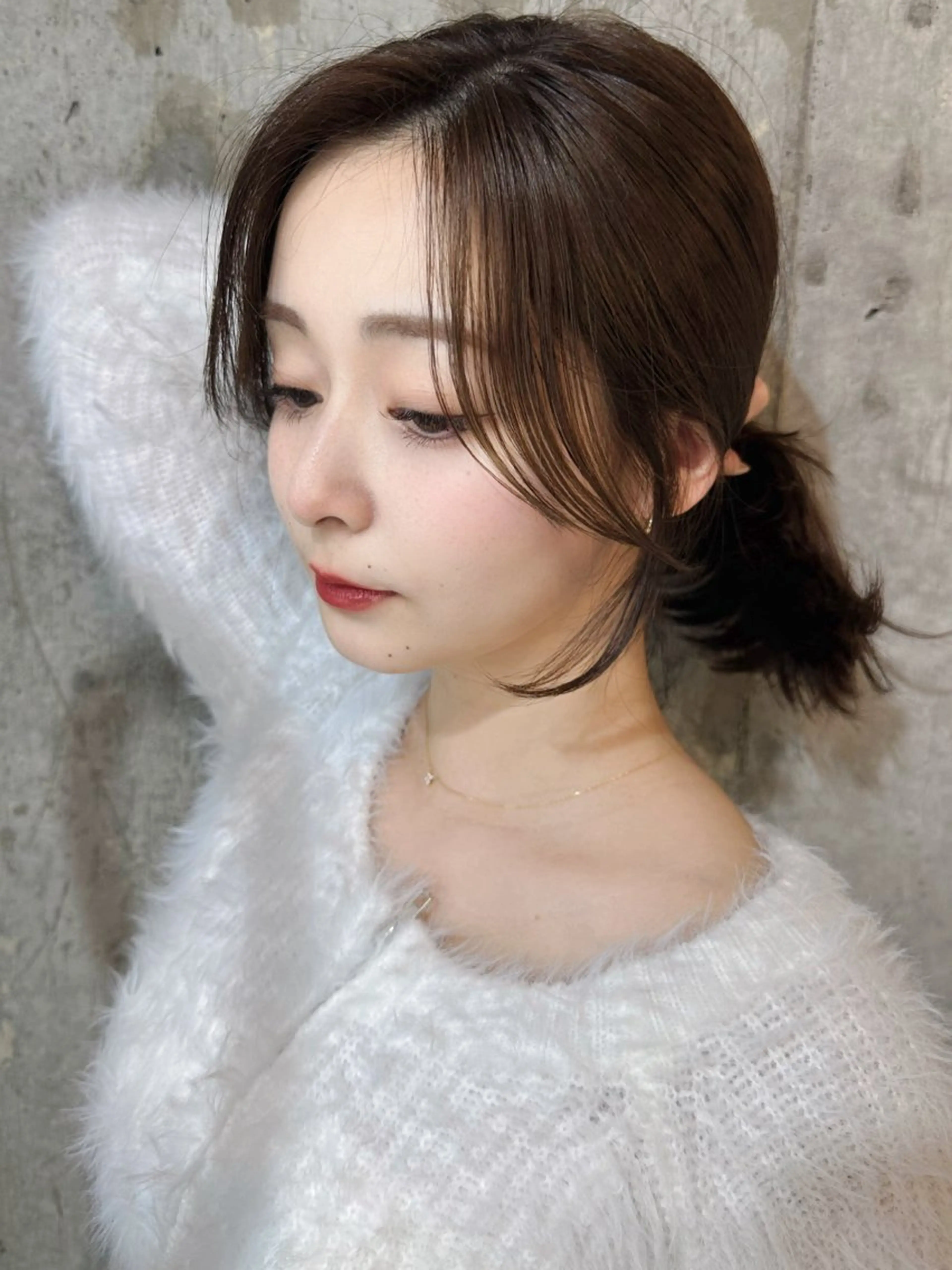 セミロング カラー レイヤーカット カット ヘアカラー トリートメント 新宿/韓国風レイヤー 髪質改善/渋谷直樹のヘアスタイル