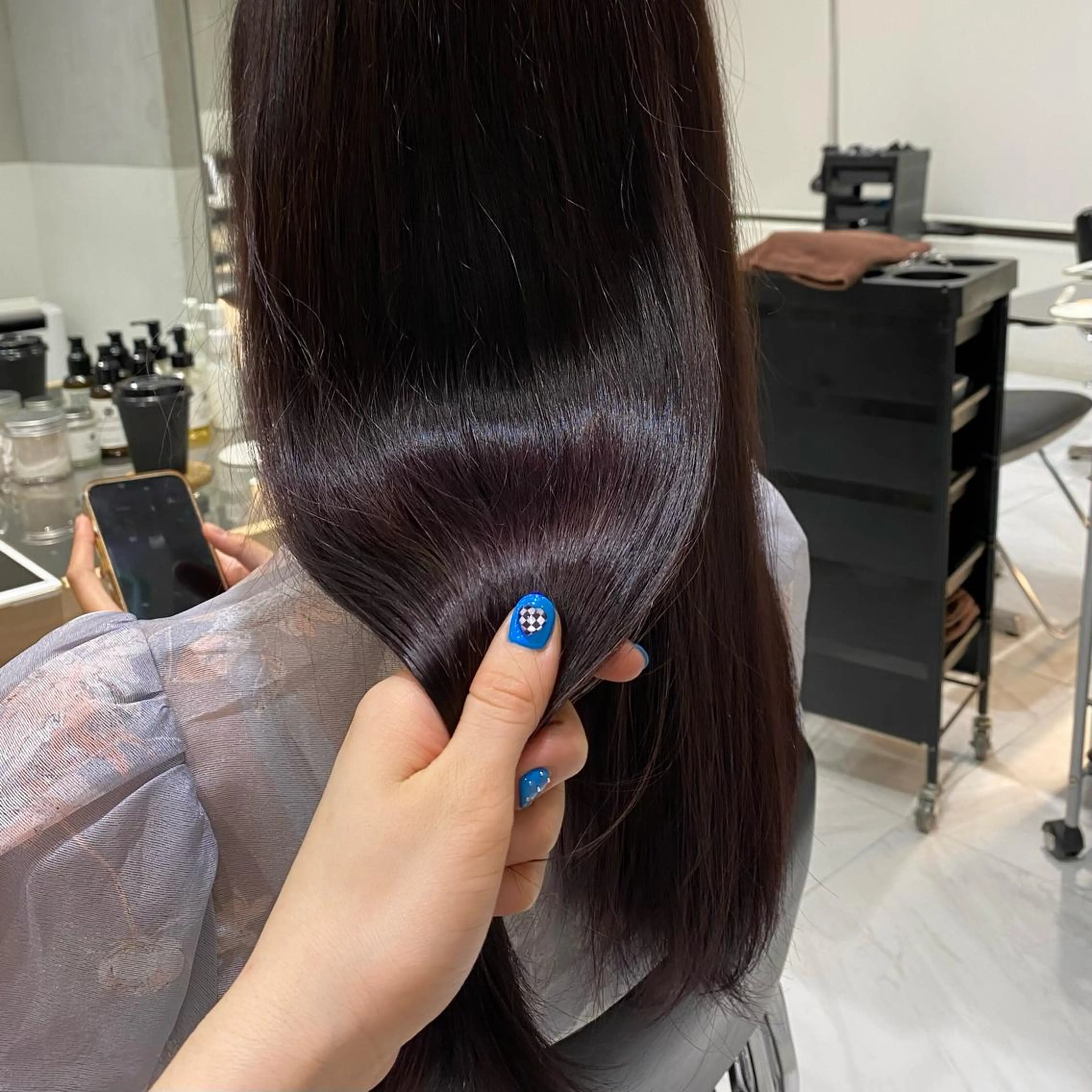 ロング カラー ラベンダーカラー ヘアカラー トリートメント 艶感/ナチュラル 🌿マアヤのヘアスタイル