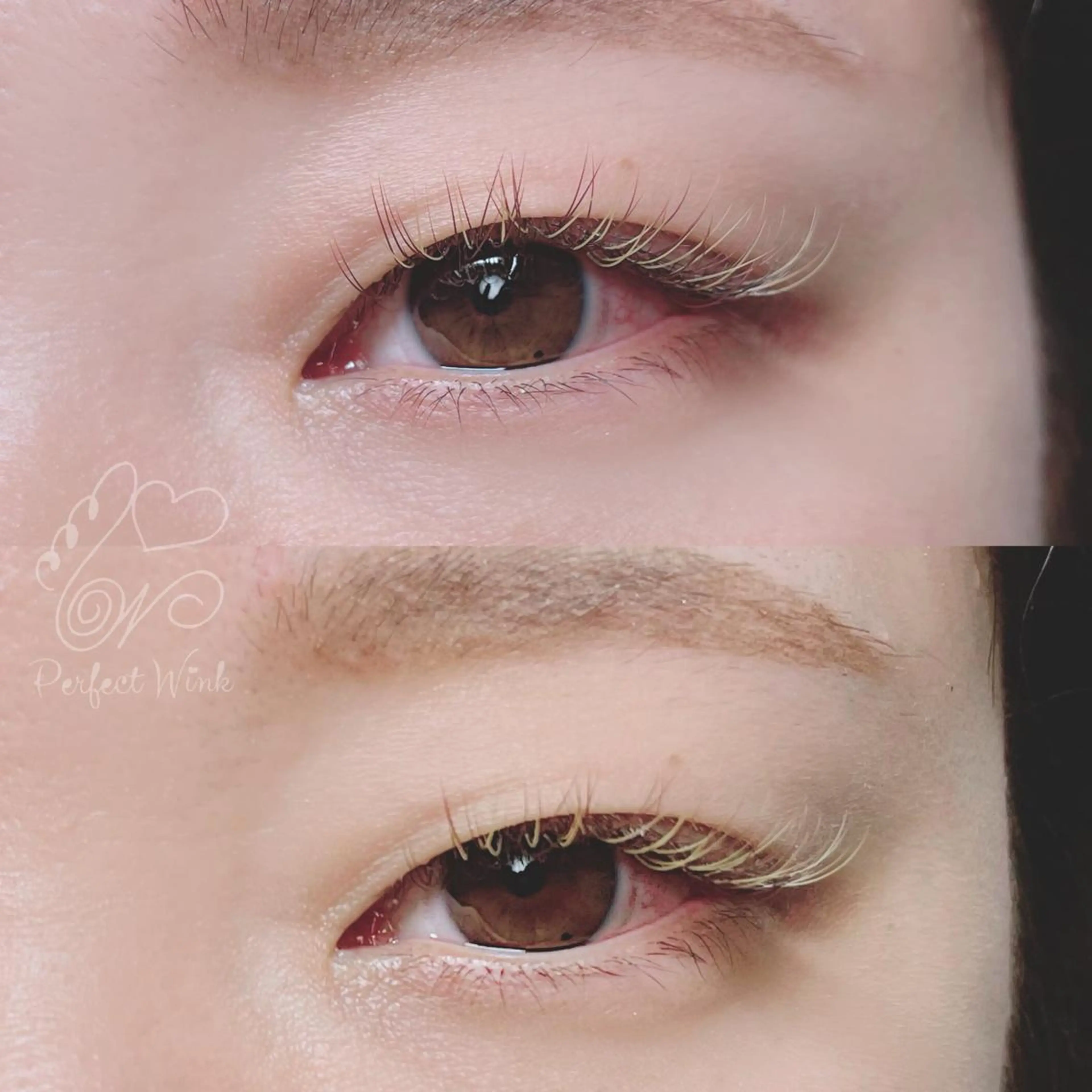 カラー マツエク・マツパ ブラウンカラー ピンクカラー カラーマツエク マツエク パーフェクトウィンク ちぢいわみのりのマツエク・マツパデザイン