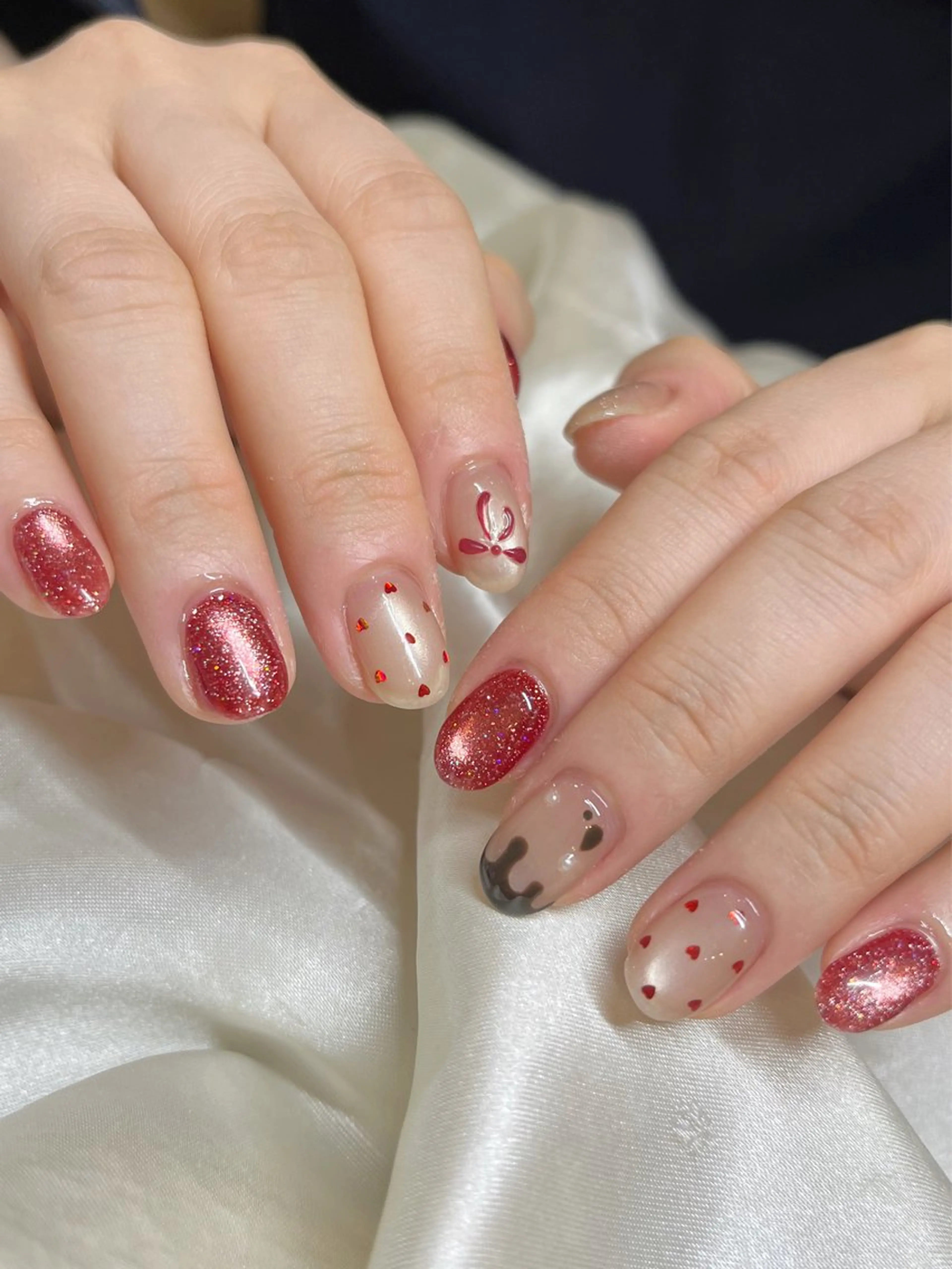 ネイル フラッシュネイル ワンカラーネイル ハンドネイル pétit所属・petit sarina..ෆのネイルデザイン