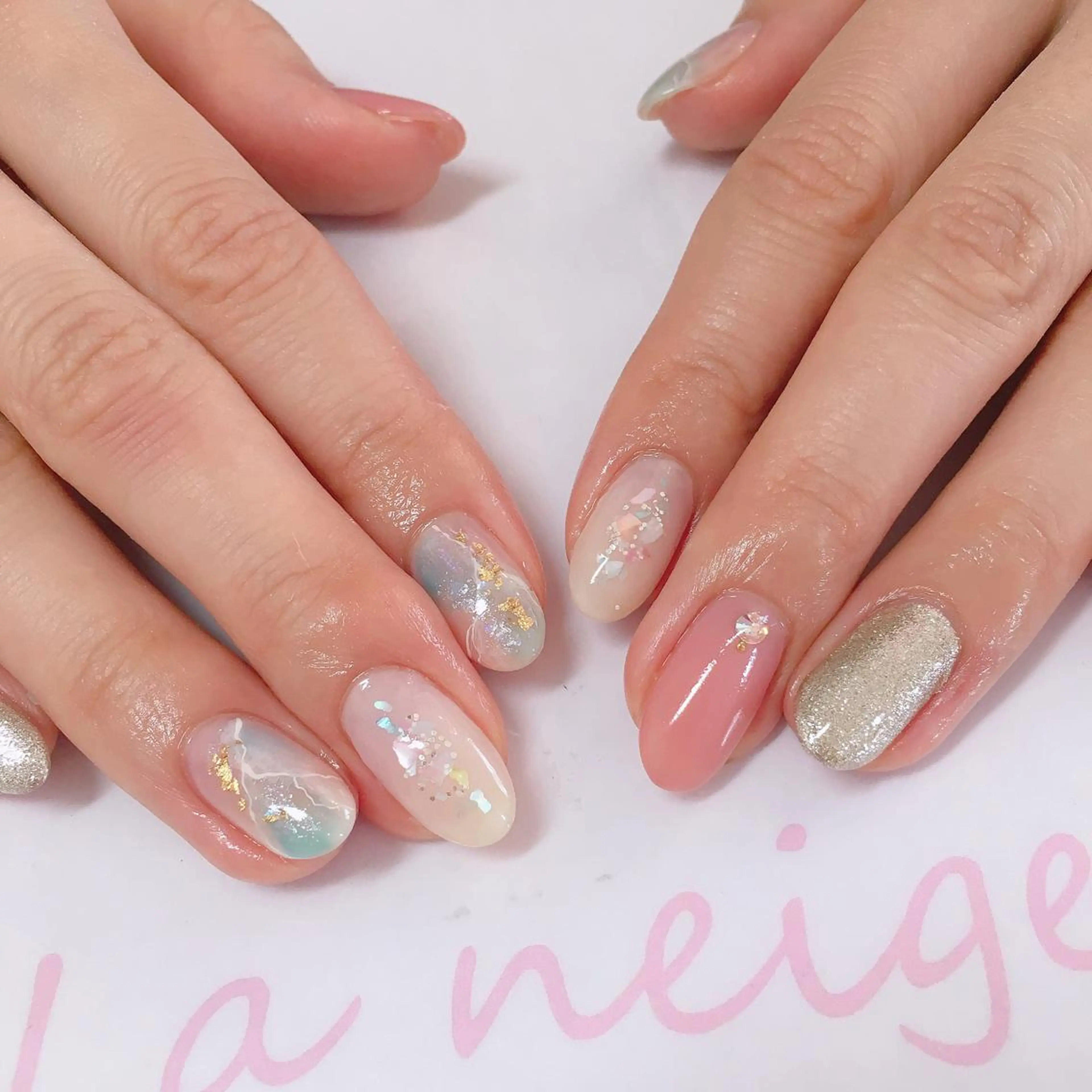 ネイル La neige* yuki 🥯🍑のネイルデザイン