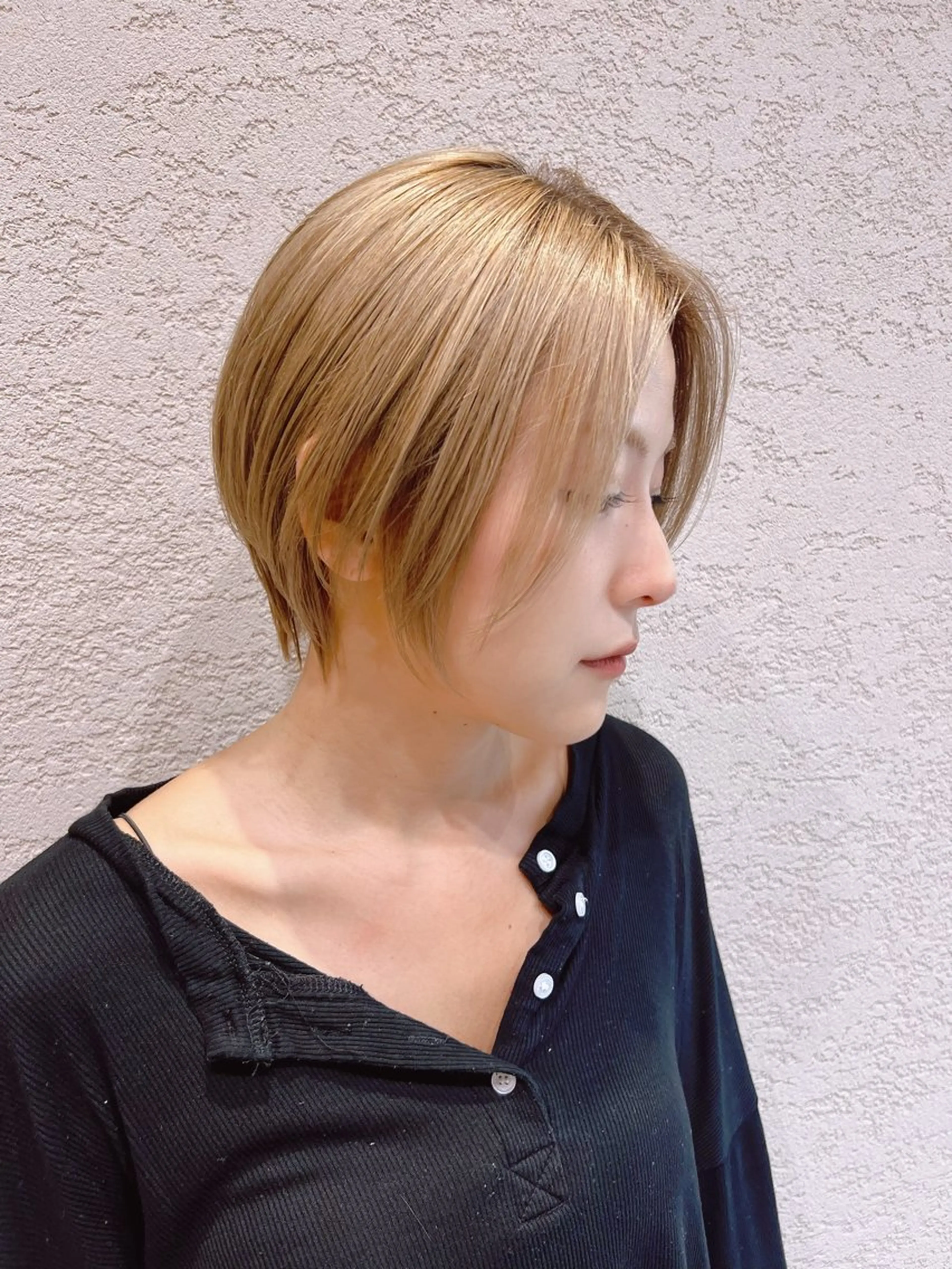 ショート カラー ヘアカラー トリートメント レイヤー/韓国 ハイトーン興津史弥のヘアスタイル