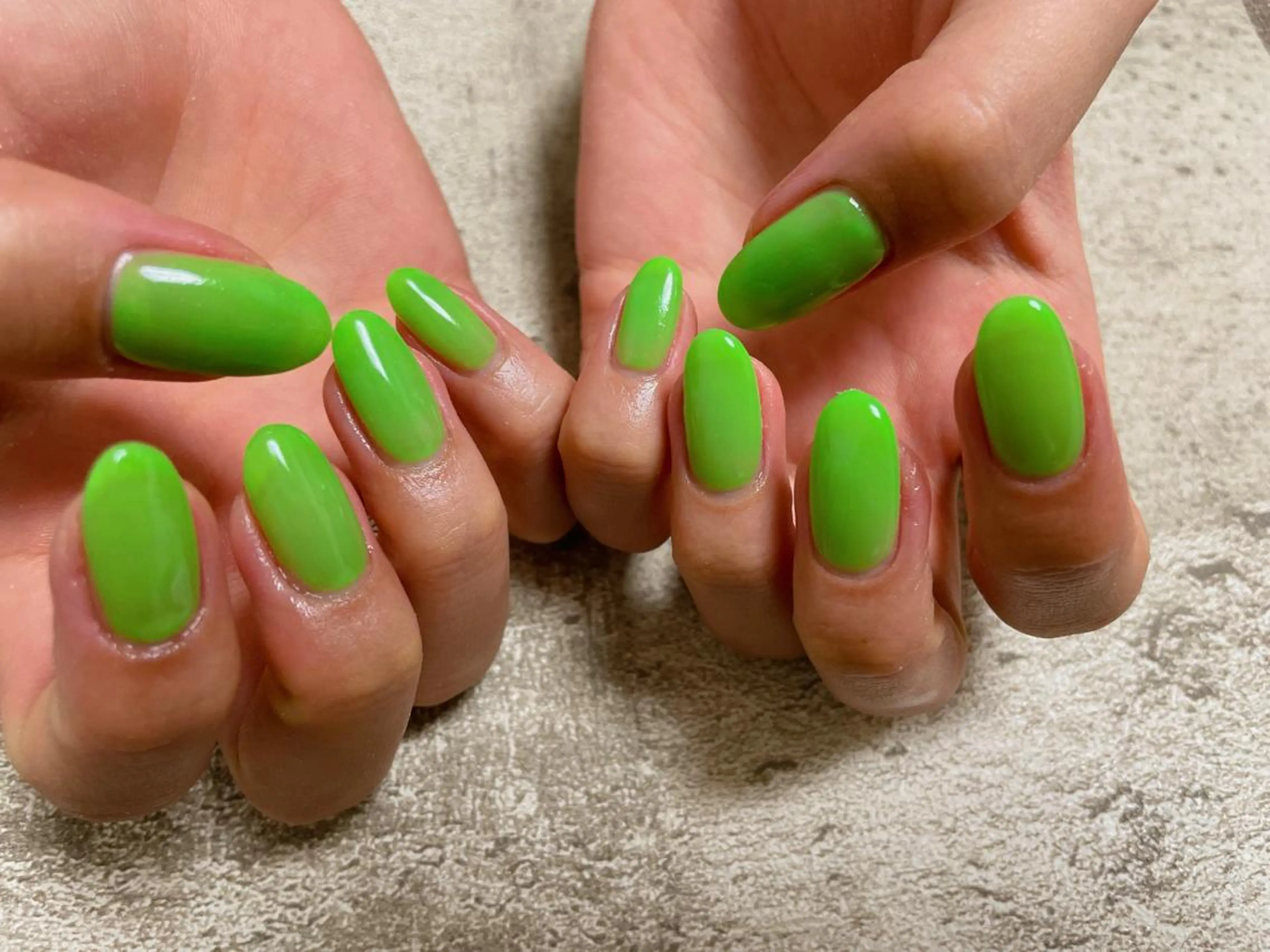 ネイル グリーン ハンドネイル Mogu nail 二子玉川のネイルデザイン