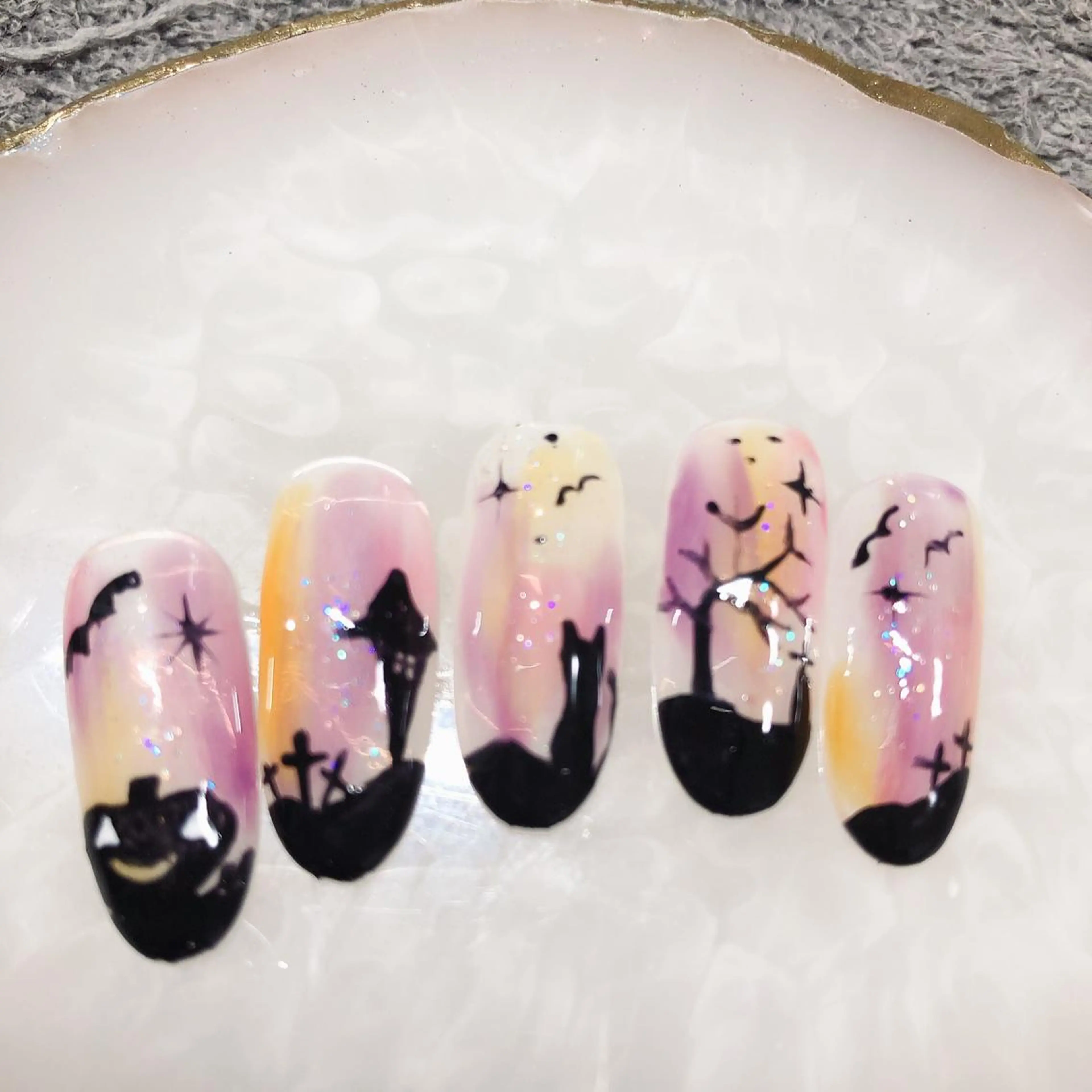 ネイル ハロウィン 奥園 良恵のネイルデザイン