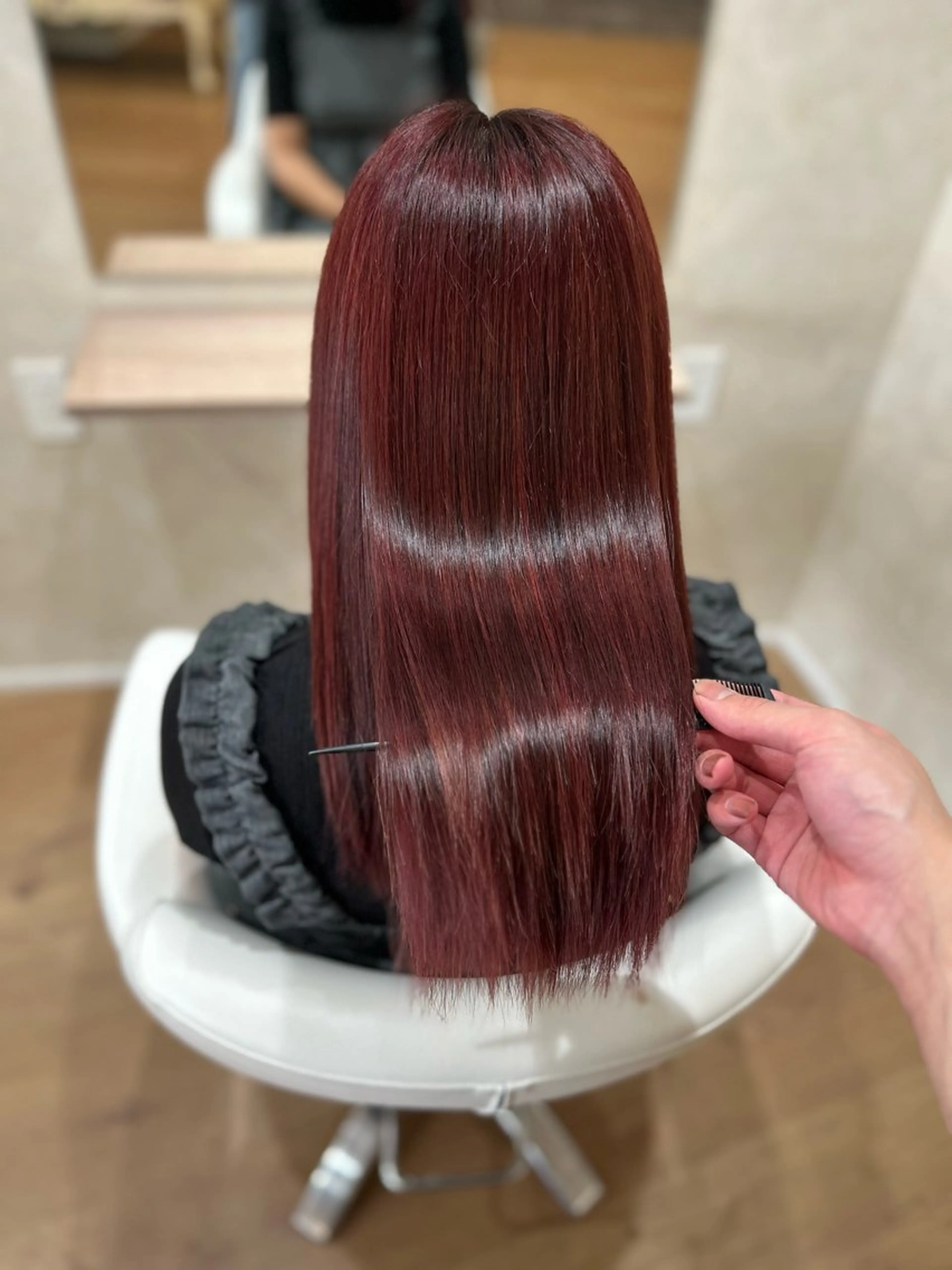 ロング カット ヘアカラー 阿倍野/髪質改善 /縮毛矯正/坪田幸広のヘアスタイル