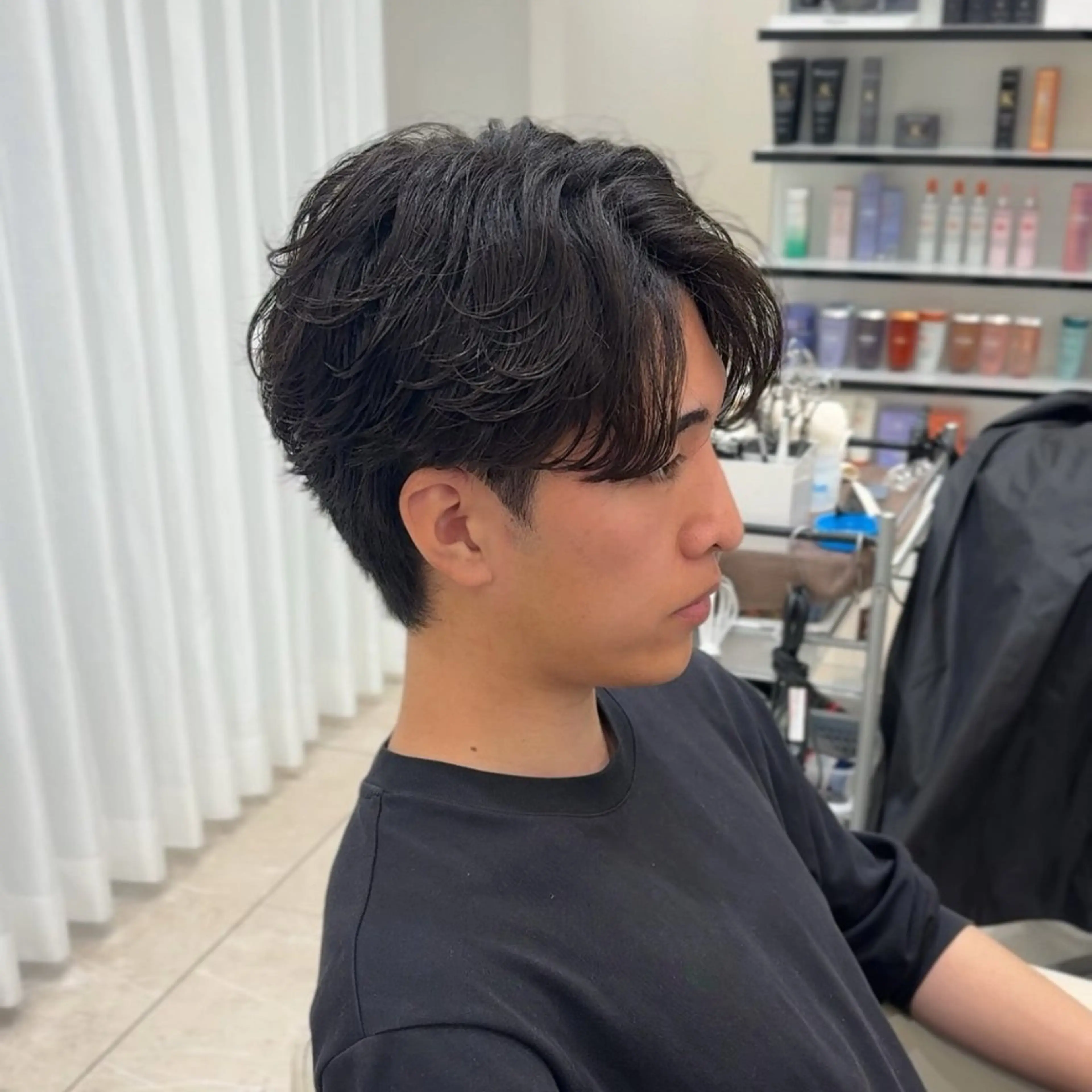 ショート パーマ メンズ カット パーマ SALOWIN名古屋Suite店所属・名古屋のメンズ特化 美容師/わたるのヘアスタイル