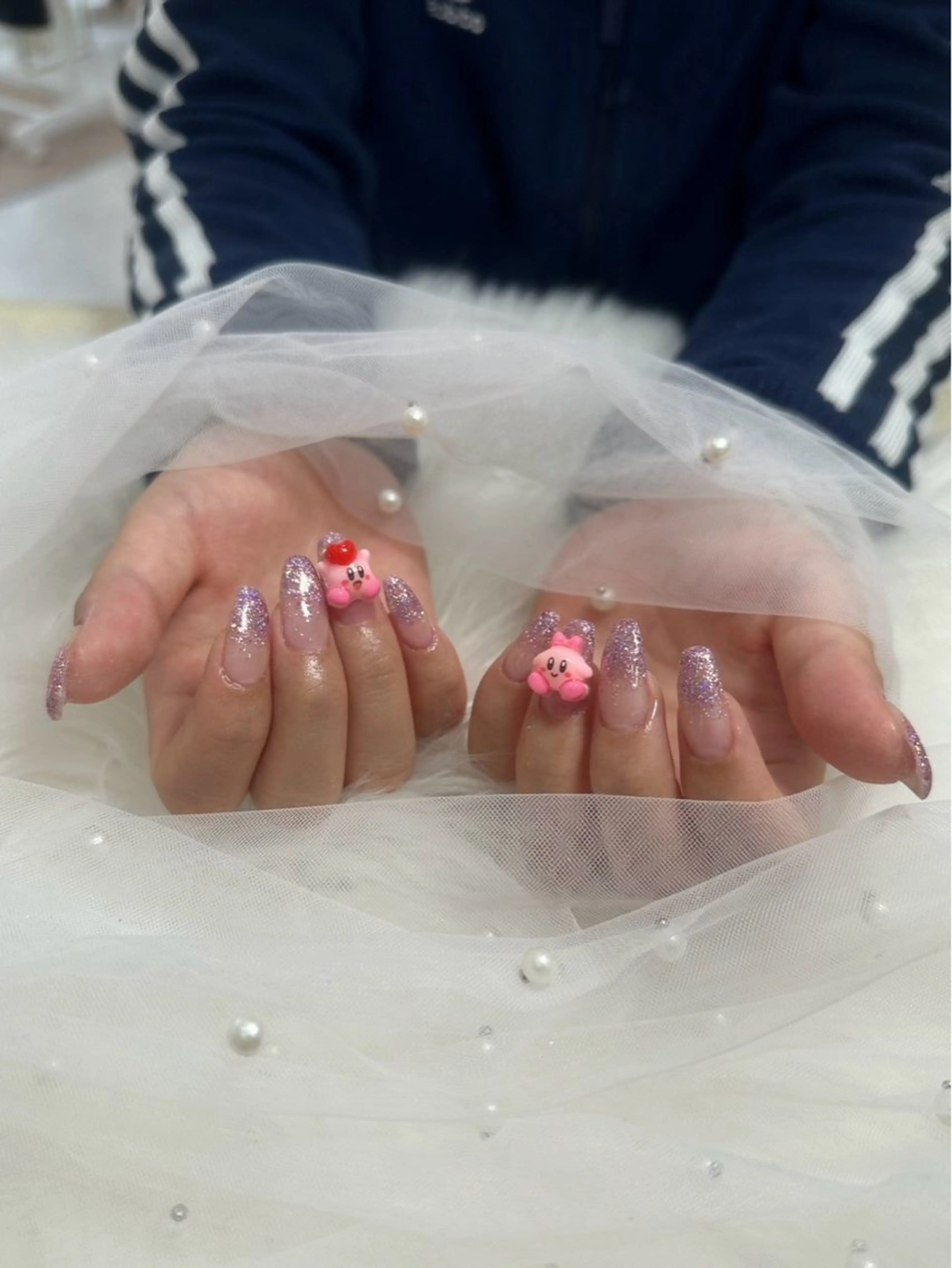 ネイル 長さ出し フットネイル ジェルネイル 韓国ネイル マグネットネイル #Amin所属・#Amin nail salonのネイルデザイン