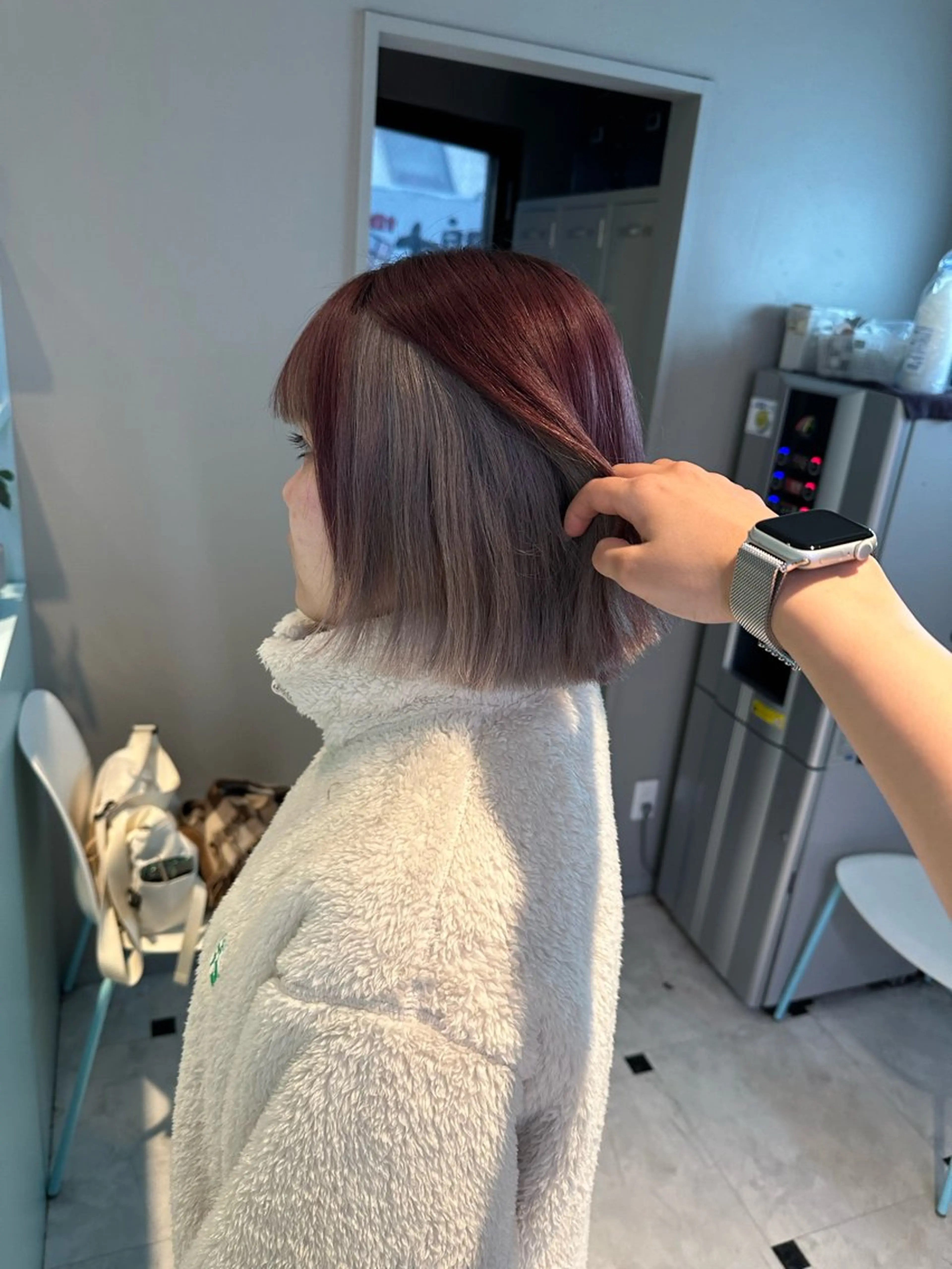 セミロング カラー ヘアカラー トリートメント ヘッドスパ ヘアセット 暖色🩷透明感カラー ♡Maika♡のヘアスタイル