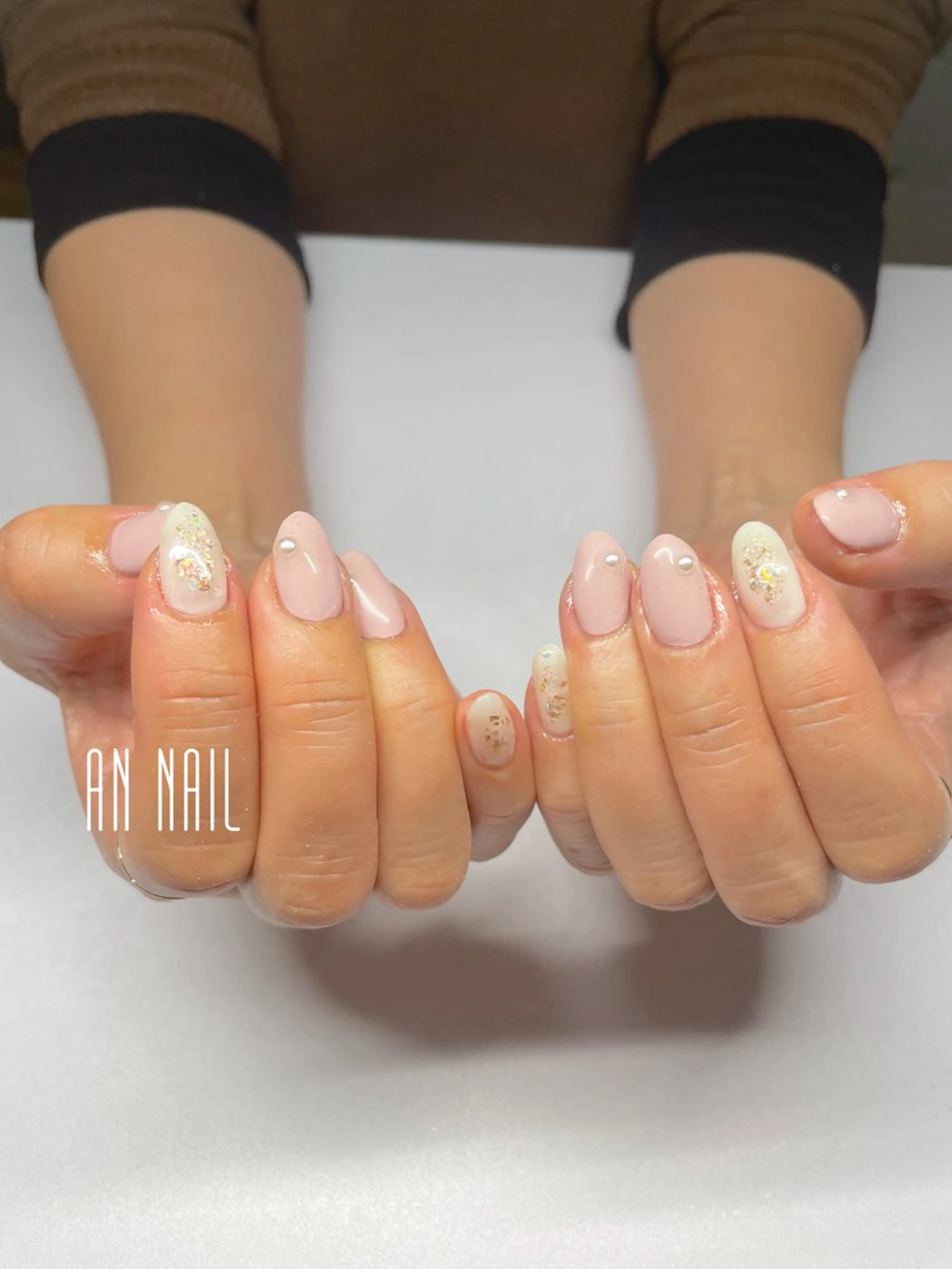 ネイル ニュアンスネイル 春ネイル ハンドネイル AN Nailのネイルデザイン